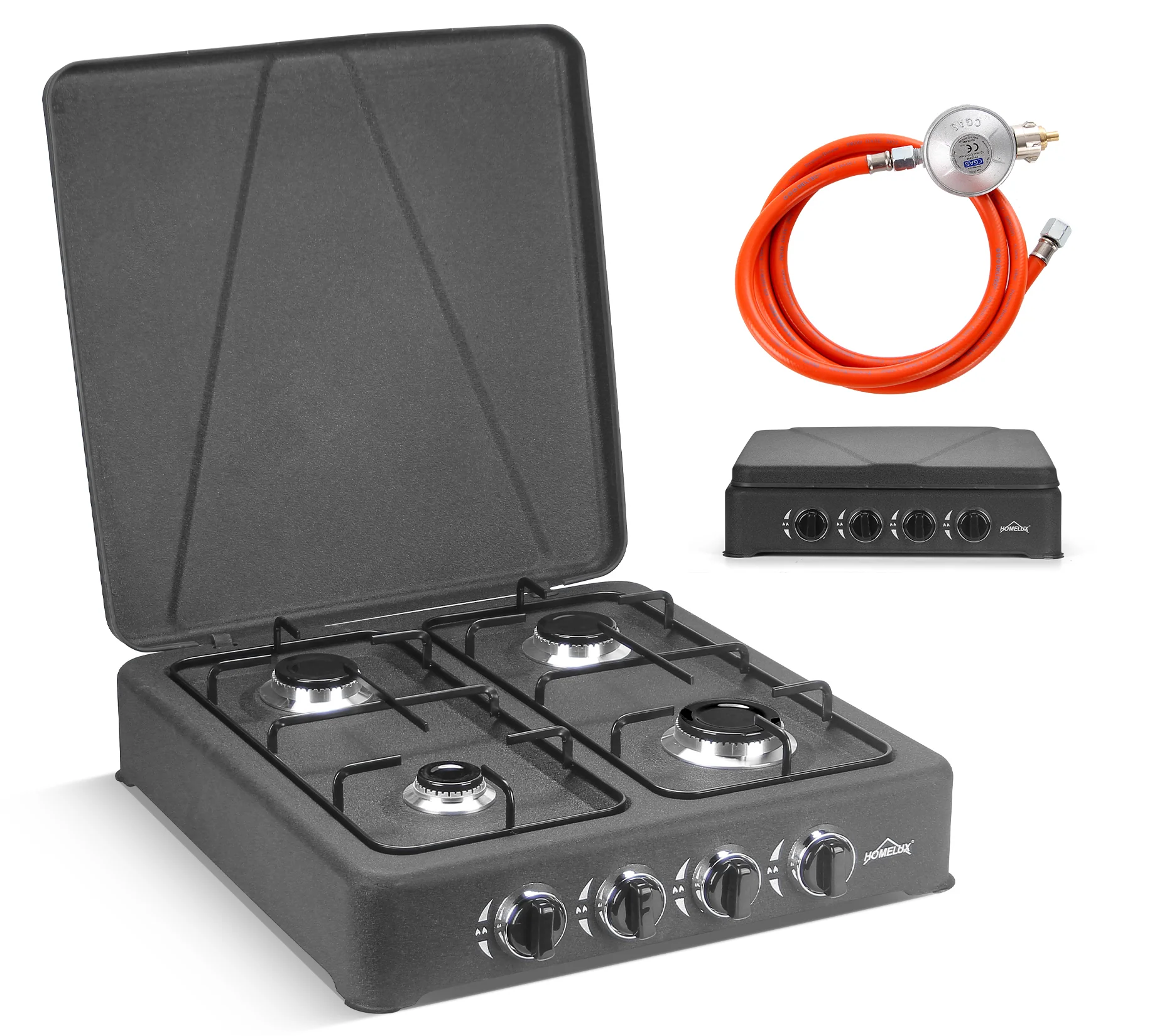 HOMELUX 6,2 KW Gaskocher,4 flammig Campingkocher Kochfeld Kocher mit Deckel Herd Gas Outdoor - Image 17