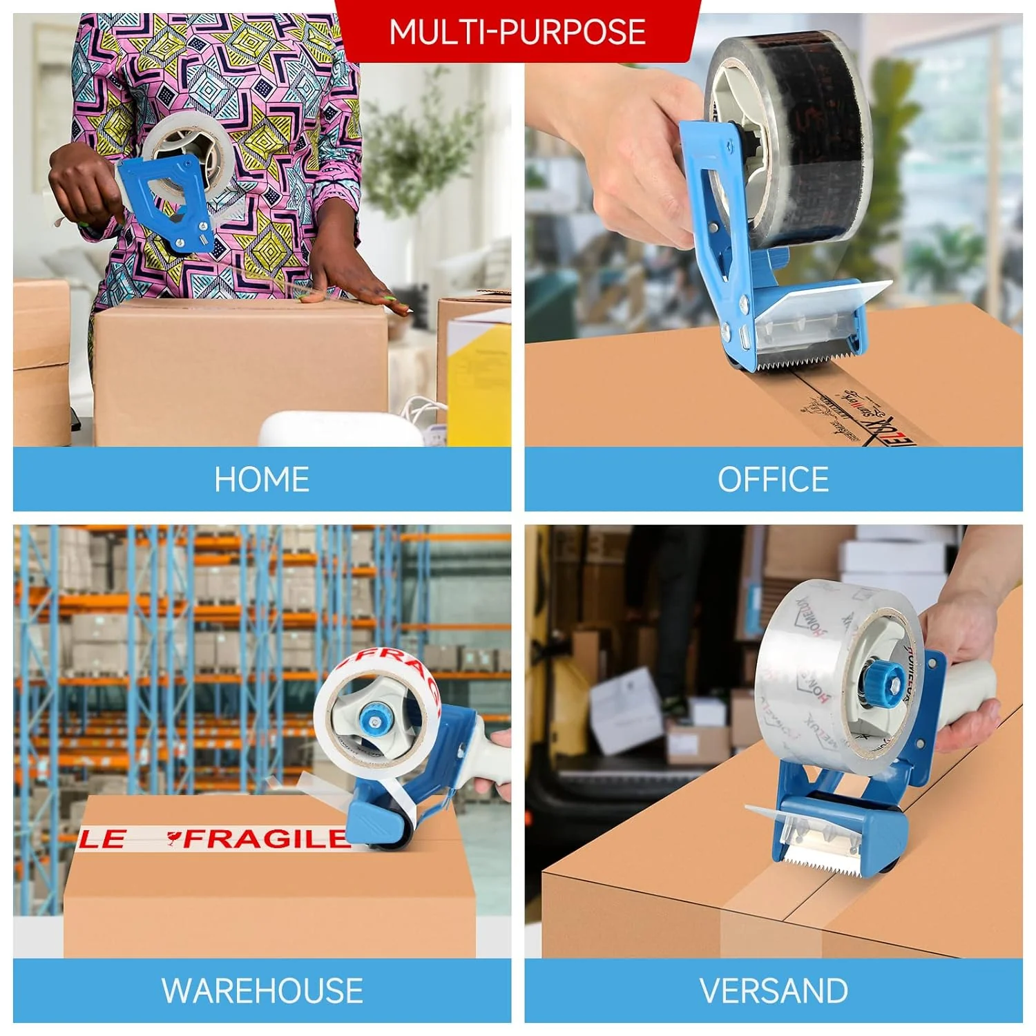 HOMELUX Transparentes Paketklebeband Geräuscharm, 66m lang, 50mm breit, ideal für Paketversand & Versandschachteln - Image 12