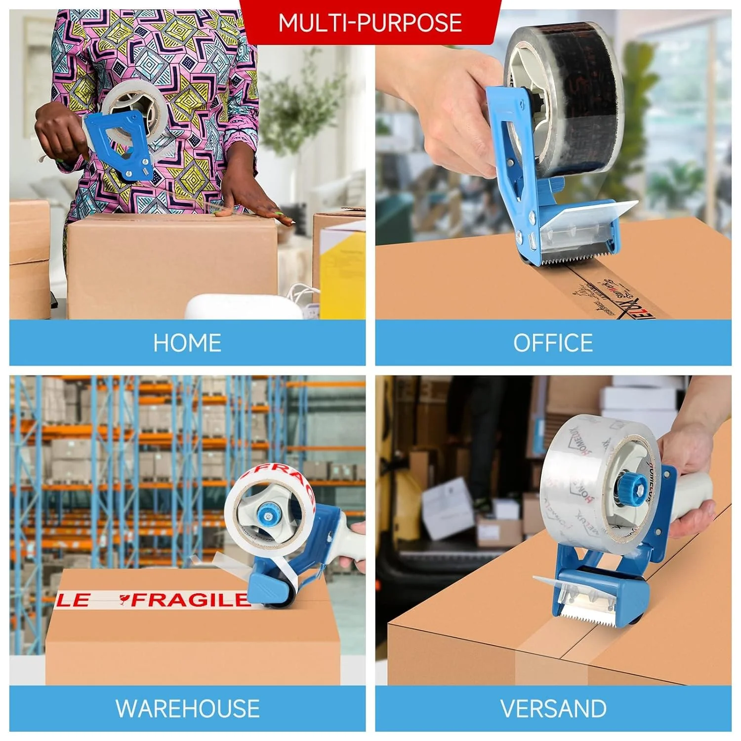 HOMELUX Transparentes Paketklebeband Geräuscharm, 66m lang, 50mm breit, ideal für Paketversand & Versandschachteln - Image 6
