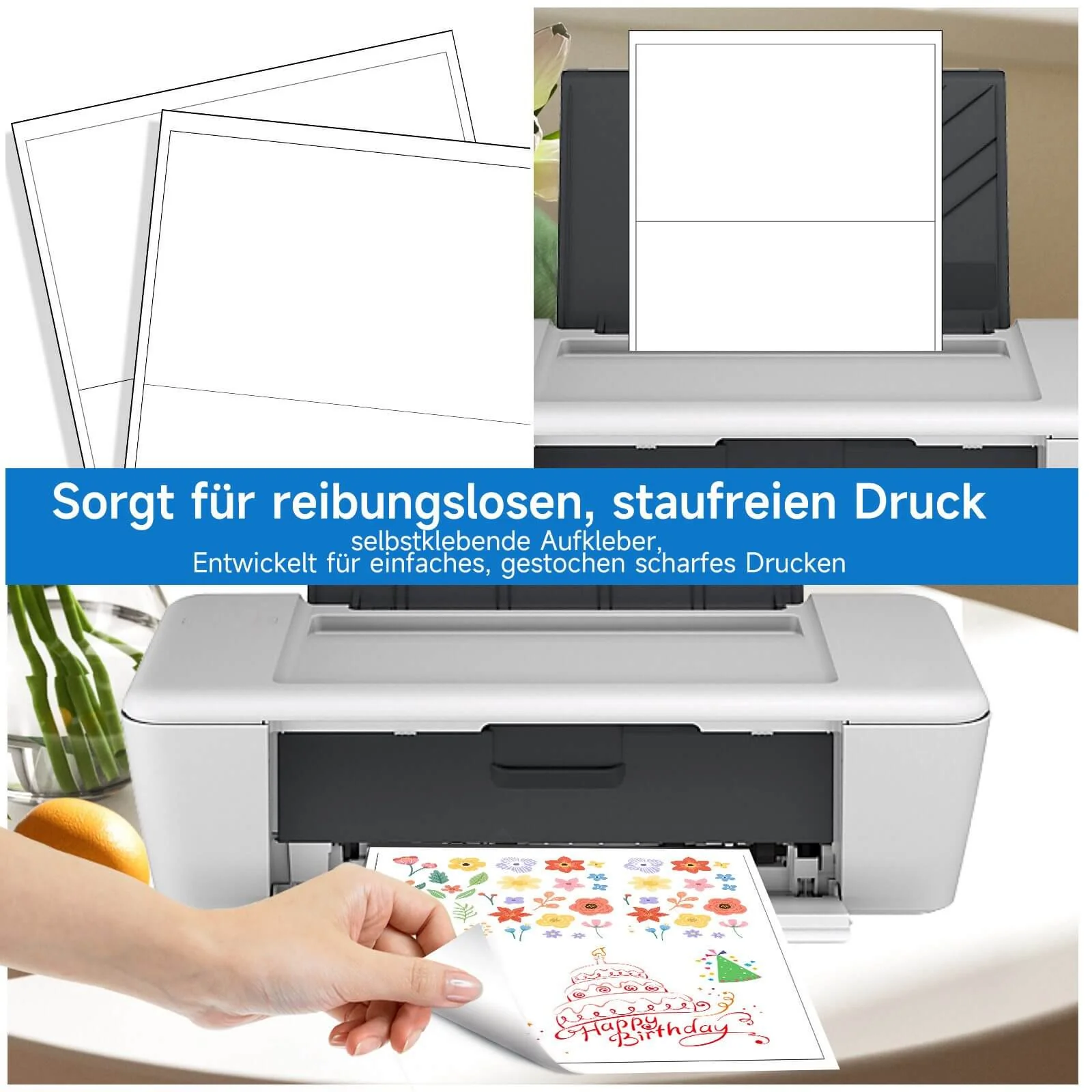 Homelux A4-Etiketten matt – 300 Blatt (600 Stück) mit starker Haftung, klarem Druck & vielseitigem Einsatz – umweltfreundlich - Image 5