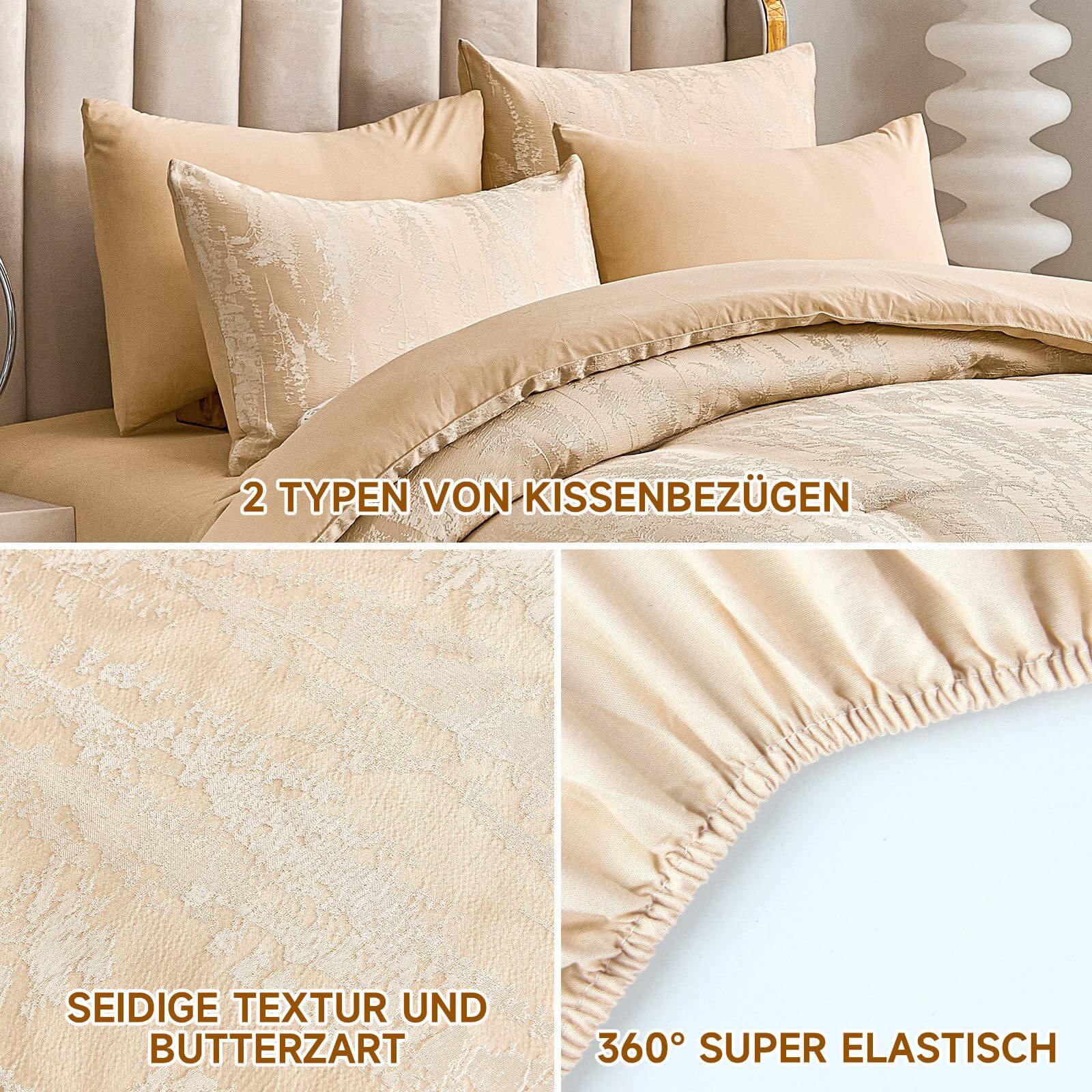 HOMELUX Bettwäsche Set 180x200, 6-teilig mit Steppdecke 220x240, 4 Kissenbezüge 50x70, Mikrofaser, bügelfrei - Image 11