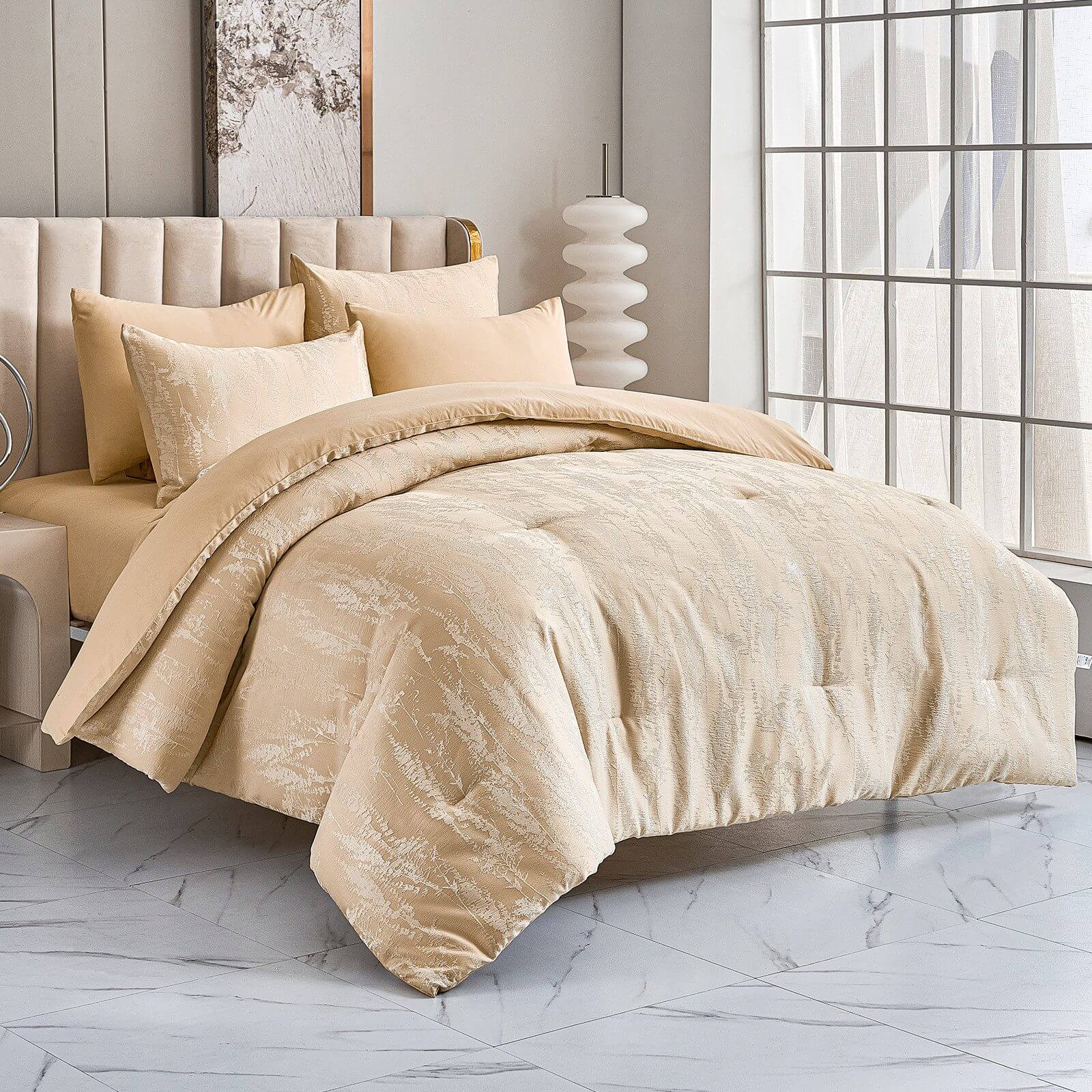 HOMELUX Bettwäsche Set 180x200, 6-teilig mit Steppdecke 220x240, 4 Kissenbezüge 50x70, Mikrofaser, bügelfrei - Image 14