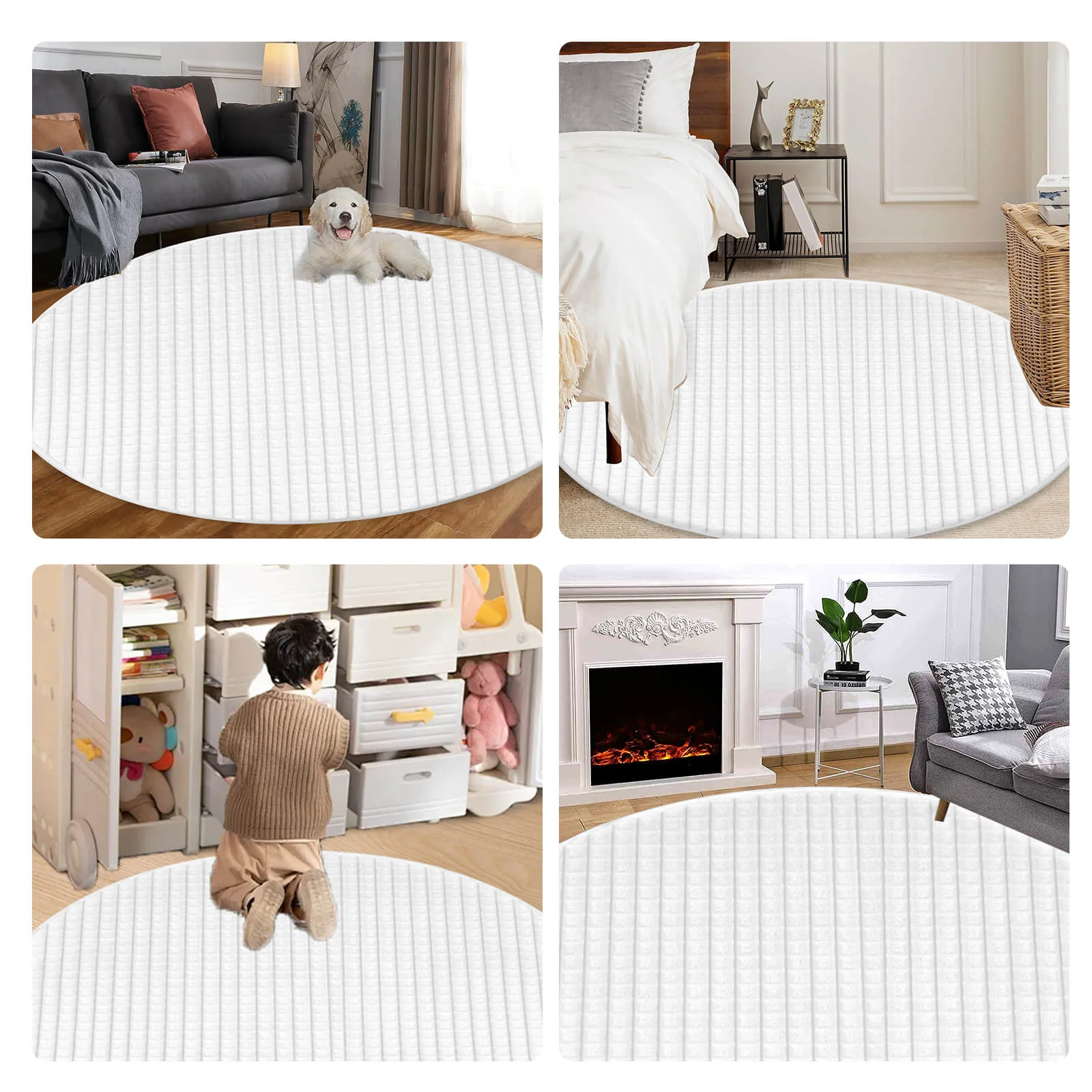 HOMELUX Flauschiger Kunstfell Teppich, wohne Rutschfestigkeit, für Wohnzimmer & Schlafzimmer, Fußbodenheizung - Image 10