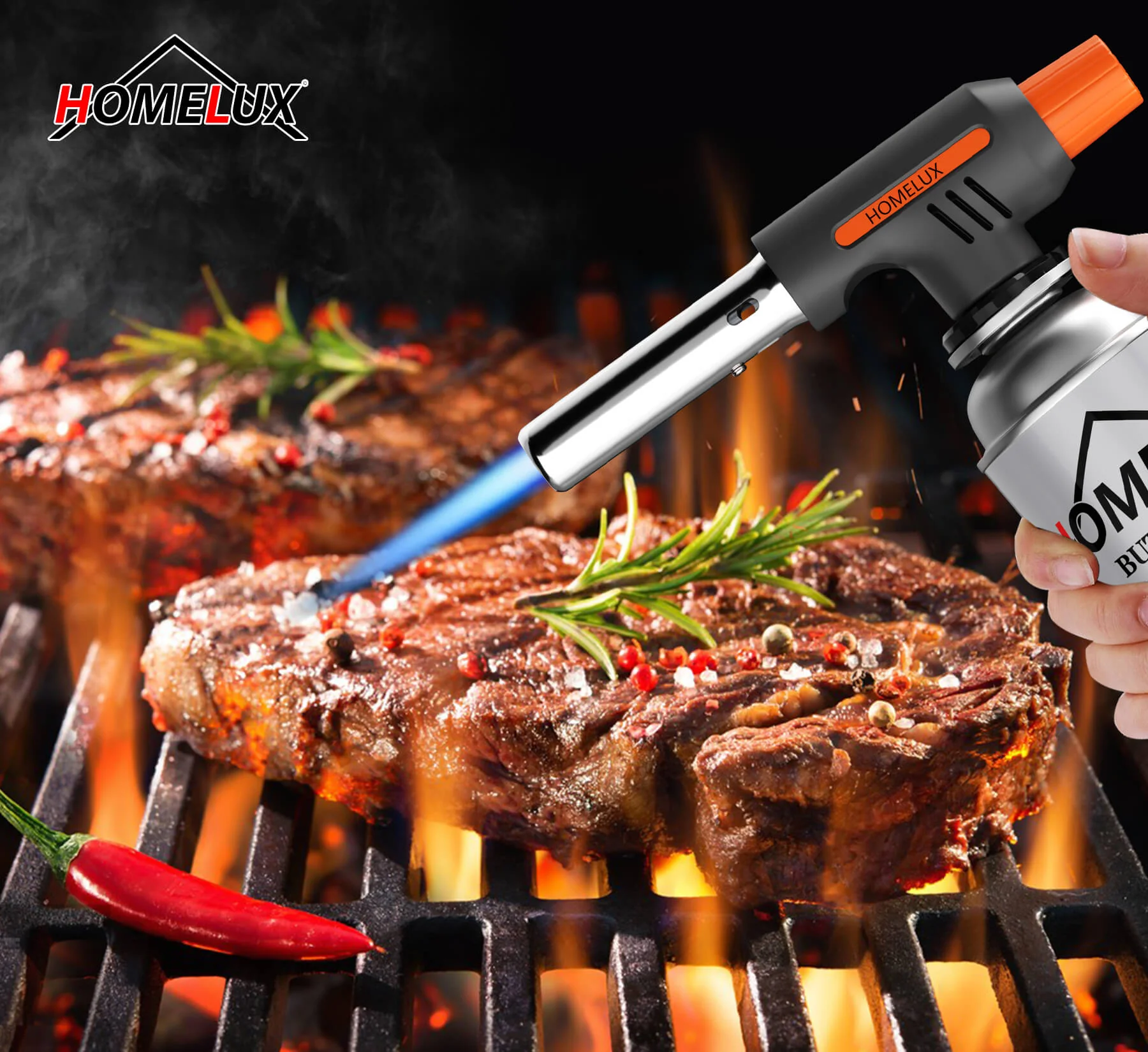 HOMELUX Gasbrenner Vielseitiger Flambier- und Bunsenbrenner bis 1300°C für Küche, BBQ, Camping und Handwerk - Image 15