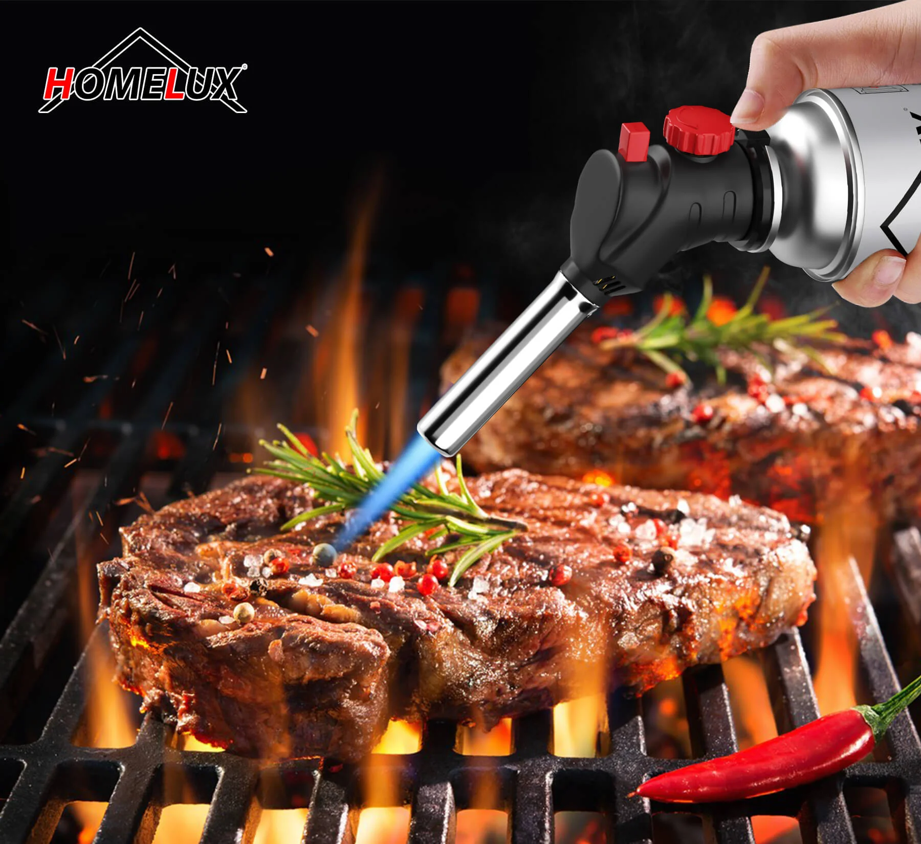 HOMELUX Gasbrenner Vielseitiger Flambier- und Bunsenbrenner bis 1300°C für Küche, BBQ, Camping und Handwerk - Image 19