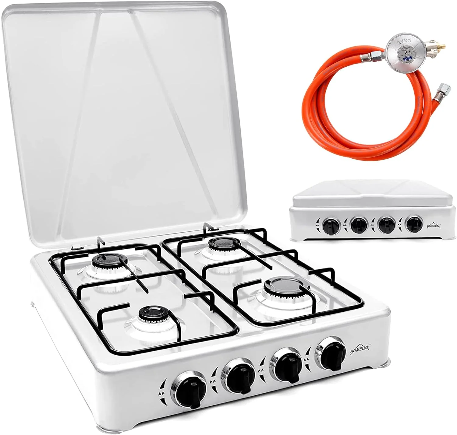 HOMELUX 6,2 KW Gaskocher,4 flammig Campingkocher Kochfeld Kocher mit Deckel Herd Gas Outdoor - Image 11