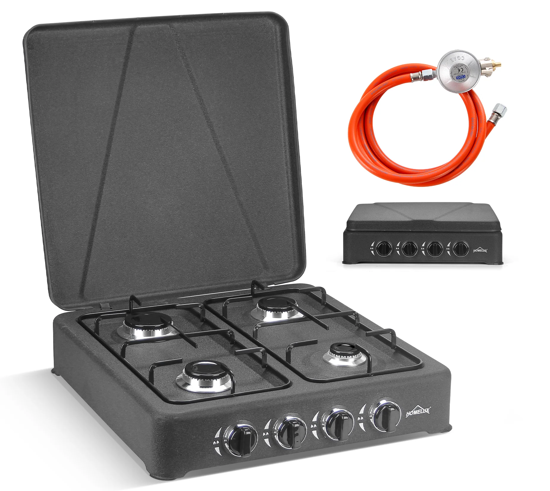 HOMELUX Gaskocher 4 flammig Campingkocher mit Deckel 6,2 kW Kocher Gas Herd Outdoor - Image 18