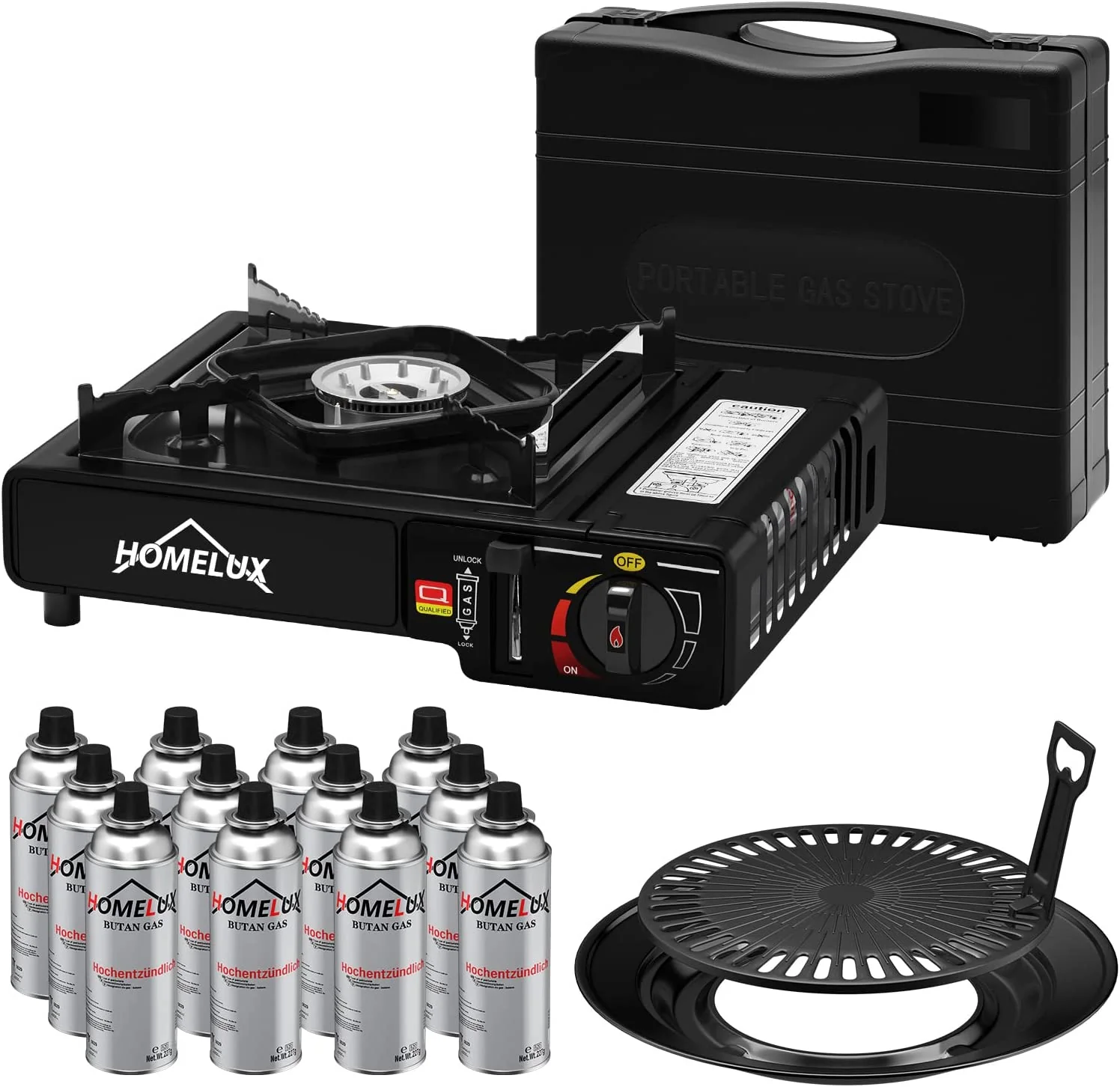 Camping-Gaskocher-Set 2,2 KW, mit Gaskartusche, inkl. Aufbewahrungsbox. Ideal für Outdoor-Kochen - Image 11