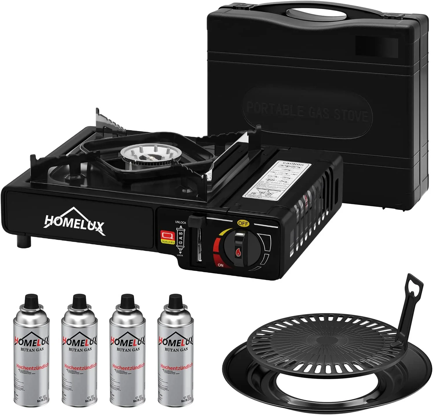 Camping-Gaskocher-Set 2,2 KW, mit Gaskartusche, inkl. Aufbewahrungsbox. Ideal für Outdoor-Kochen - Image 15