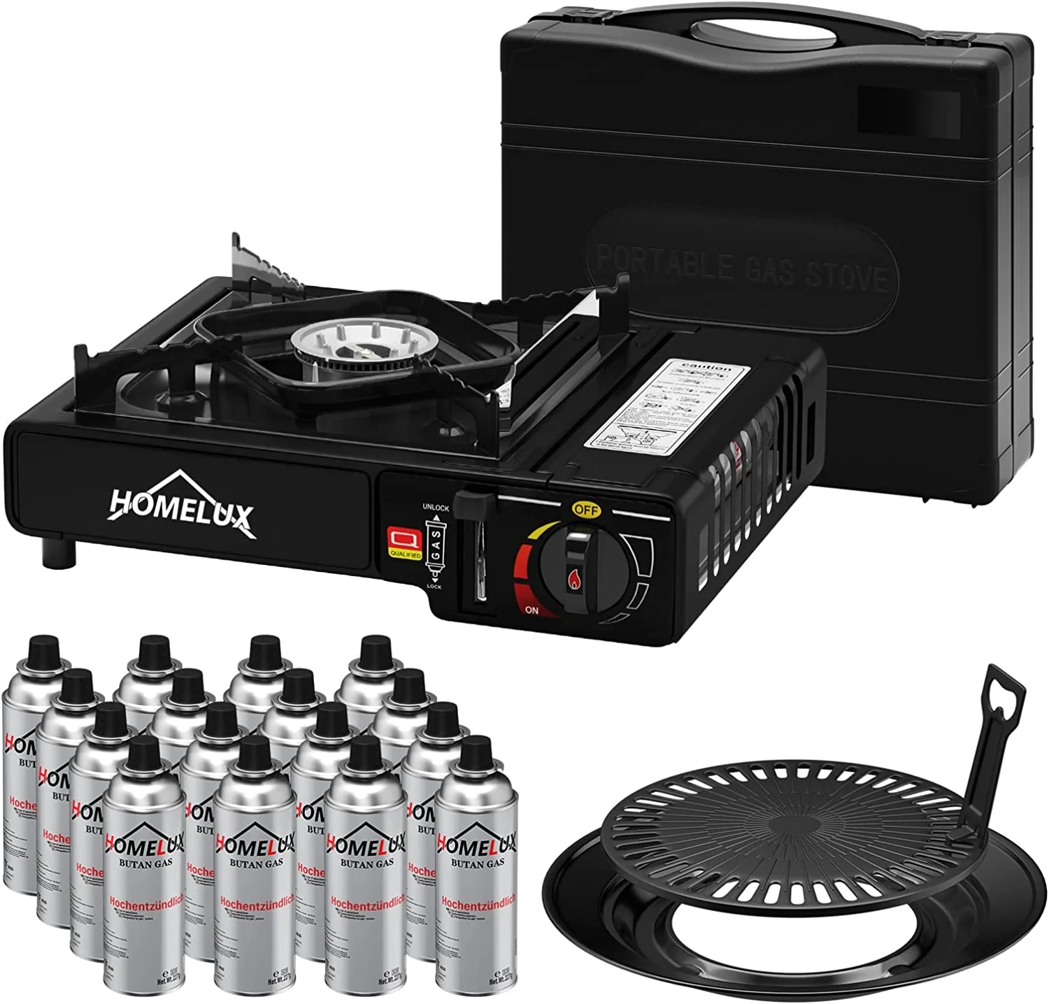 Camping-Gaskocher-Set 2,2 KW, mit Gaskartusche, inkl. Aufbewahrungsbox. Ideal für Outdoor-Kochen - Image 16
