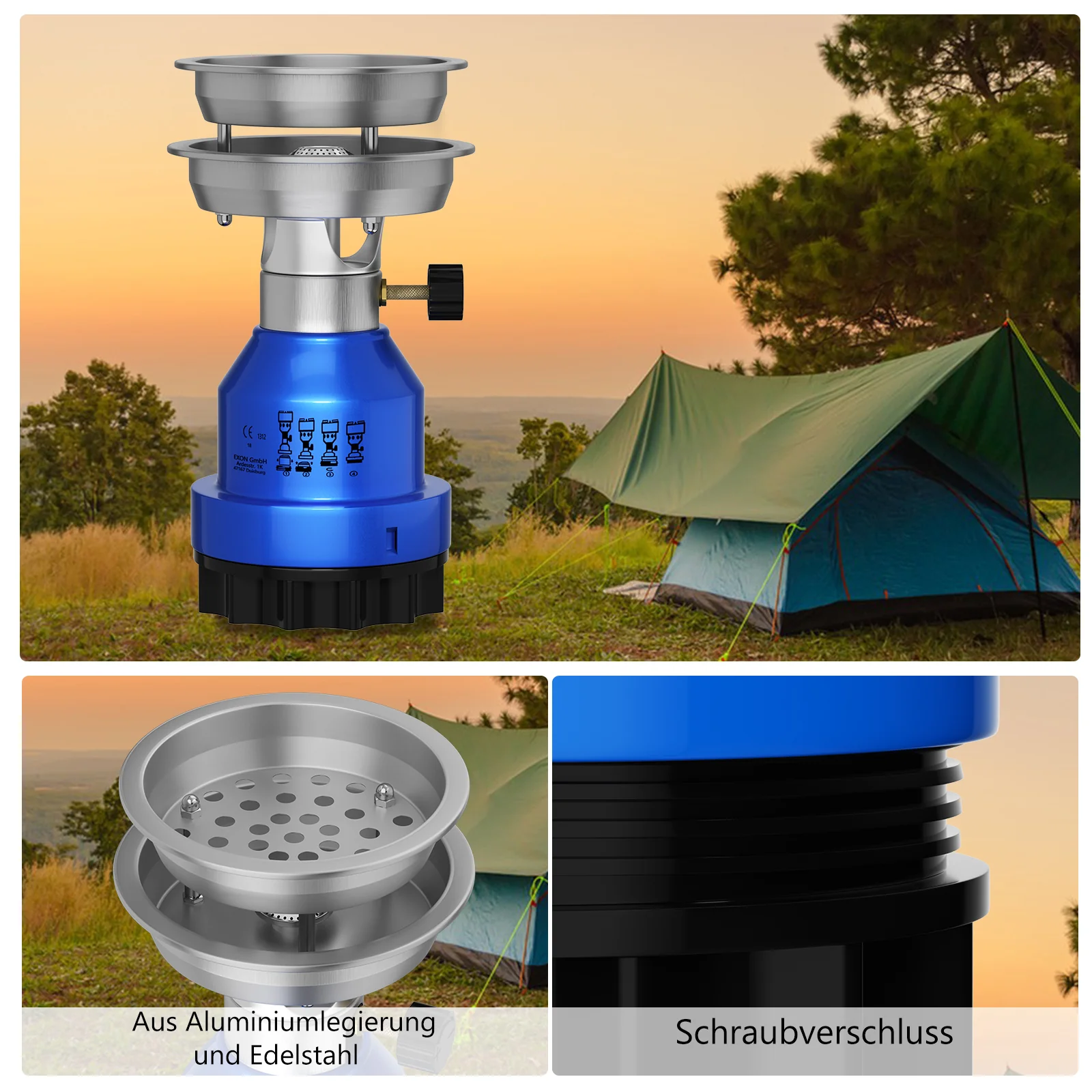 HOMELUX Gaskocher, Campingkocher, Camping Gaskocher, Gaskocher 1-flammig für Outdoor, Freizeit, Wanderung, Picknick Camping - Image 6