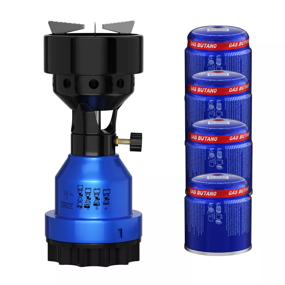 2in1 Campingkocher Gaskocher 1 Flammig Shisha Kohleanzünder für Gaskartuschen - Image 12