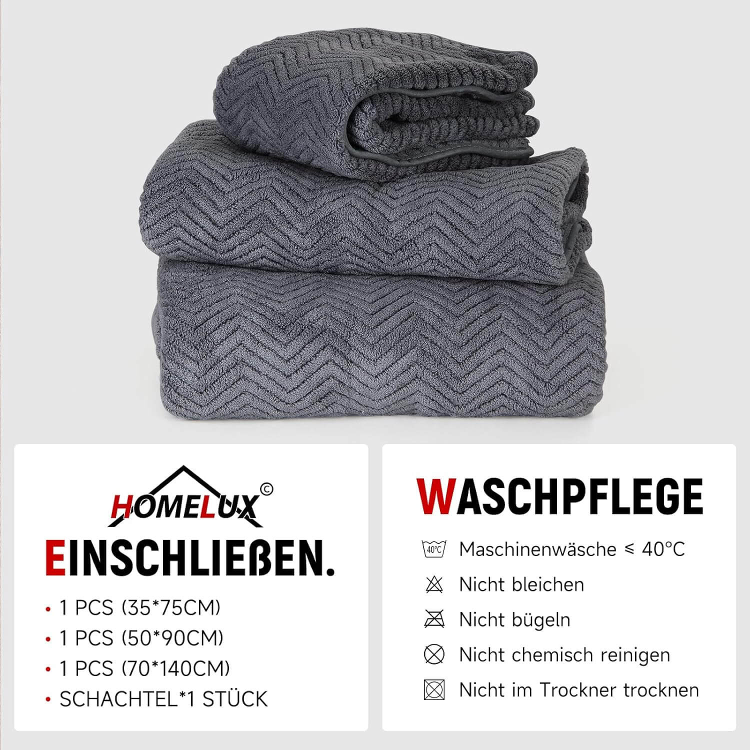HOMELUX Handtuch Set 2 / 3 / 4 teilig Badetuch Set + Towel saugstarkes Frottiertücher Set - Image 17