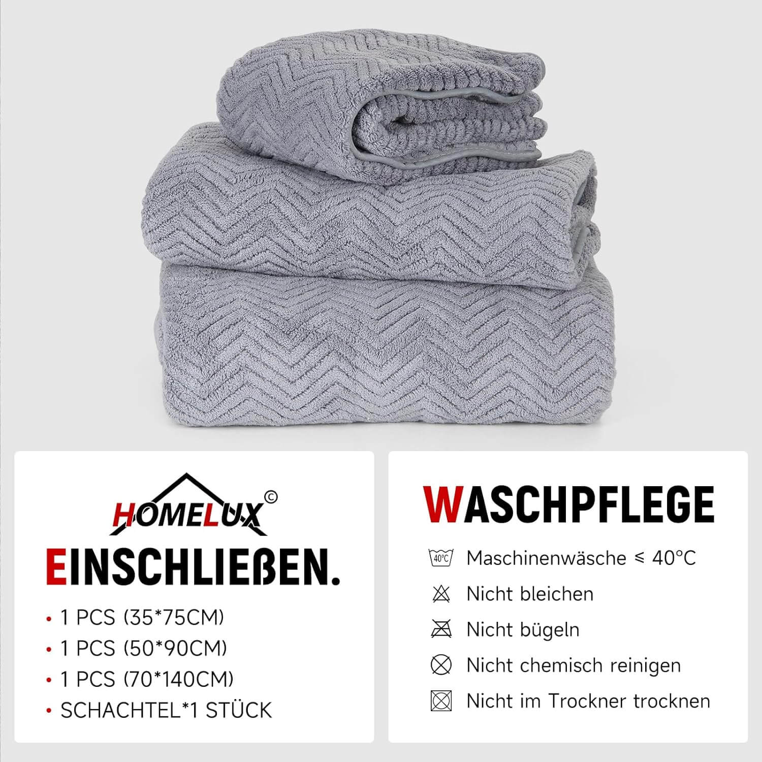 HOMELUX Handtuch Set 2 / 3 / 4 teilig Badetuch Set + Towel saugstarkes Frottiertücher Set - Image 19