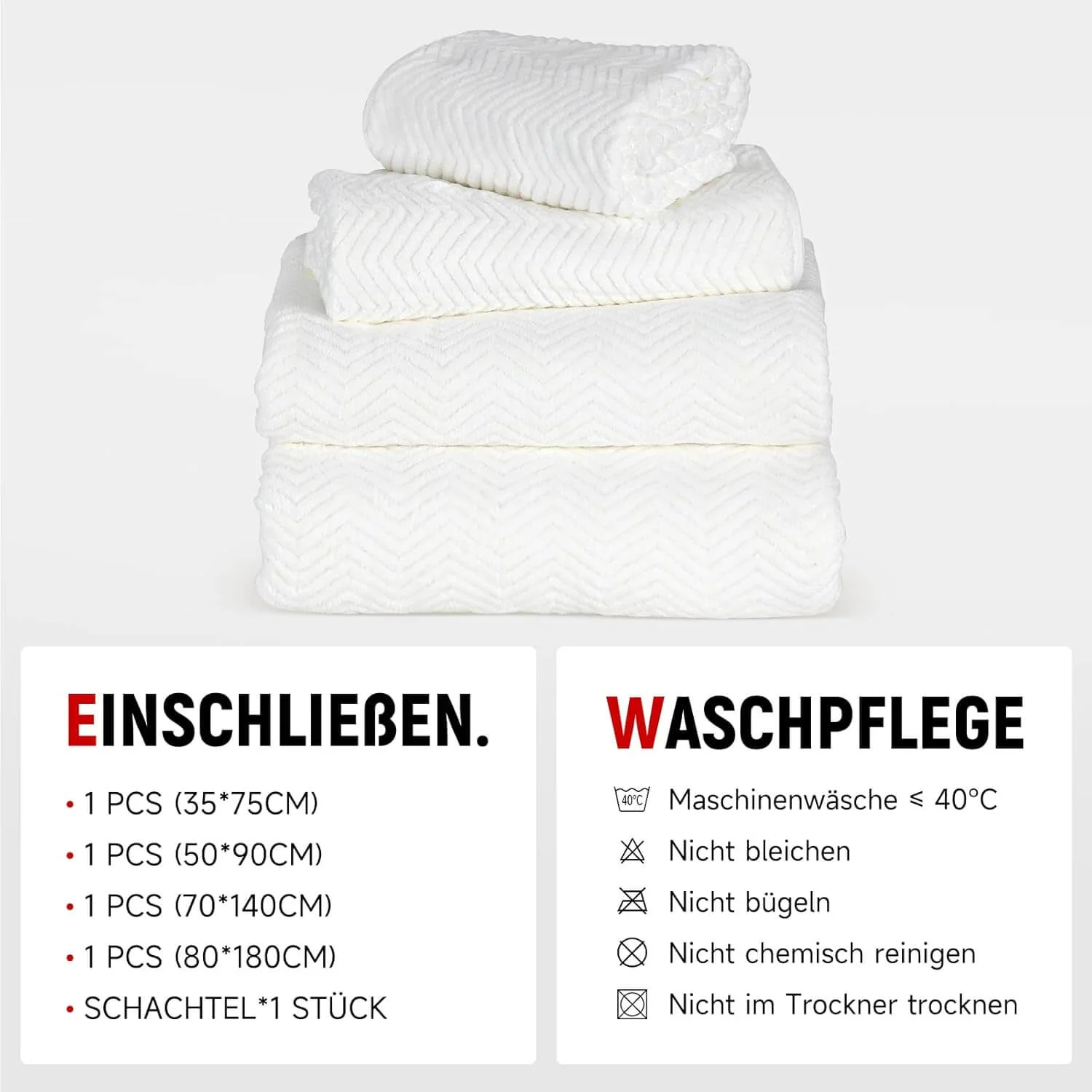 HOMELUX Handtuch Set 2 / 3 / 4 teilig Badetuch Set + Towel saugstarkes Frottiertücher Set - Image 3