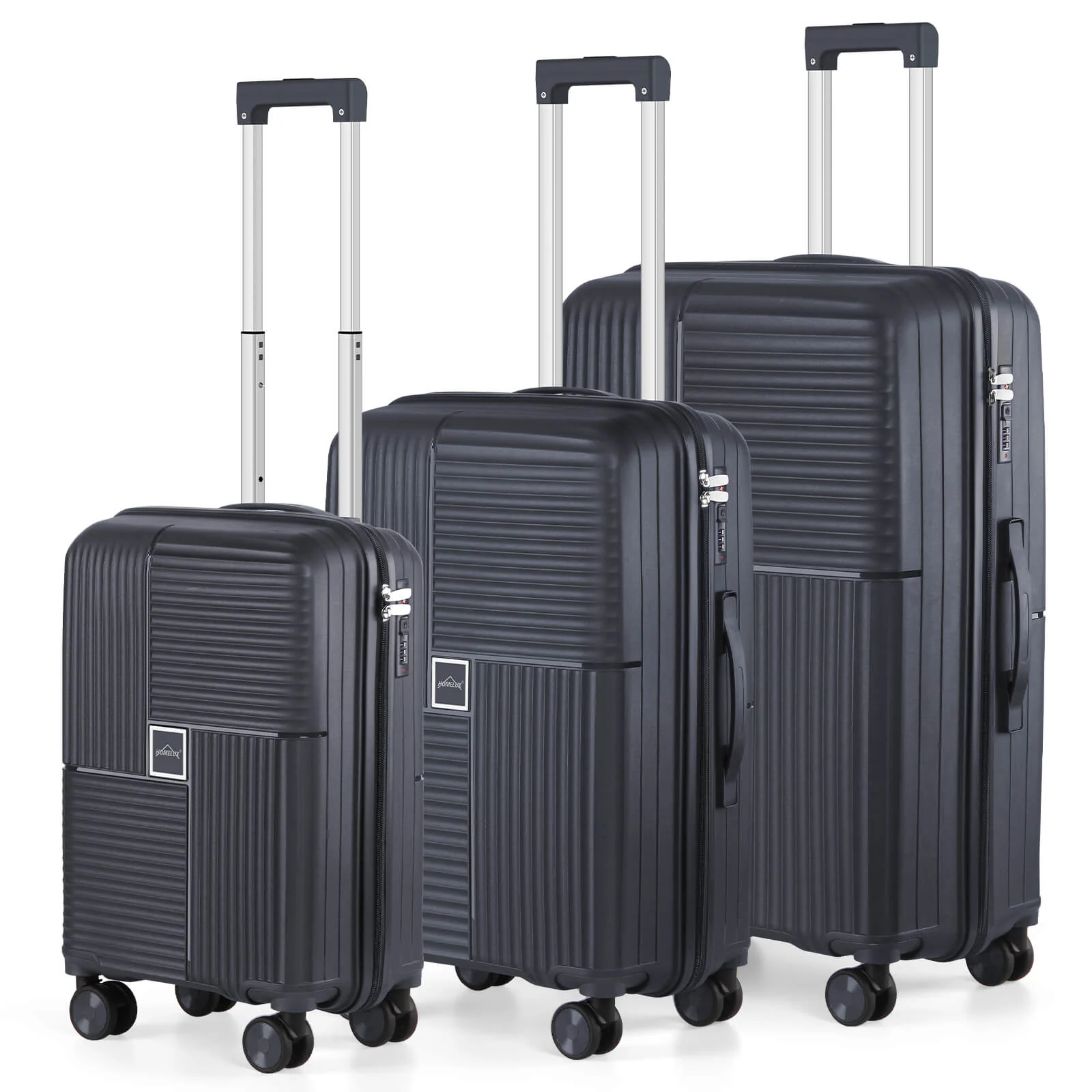 HOMELUX Hartschalenkoffer Set 3-teilig ABS Leicht Trolley Kofferset Rollkoffer Reisekoffer Hartschale M-L-XL - Image 8