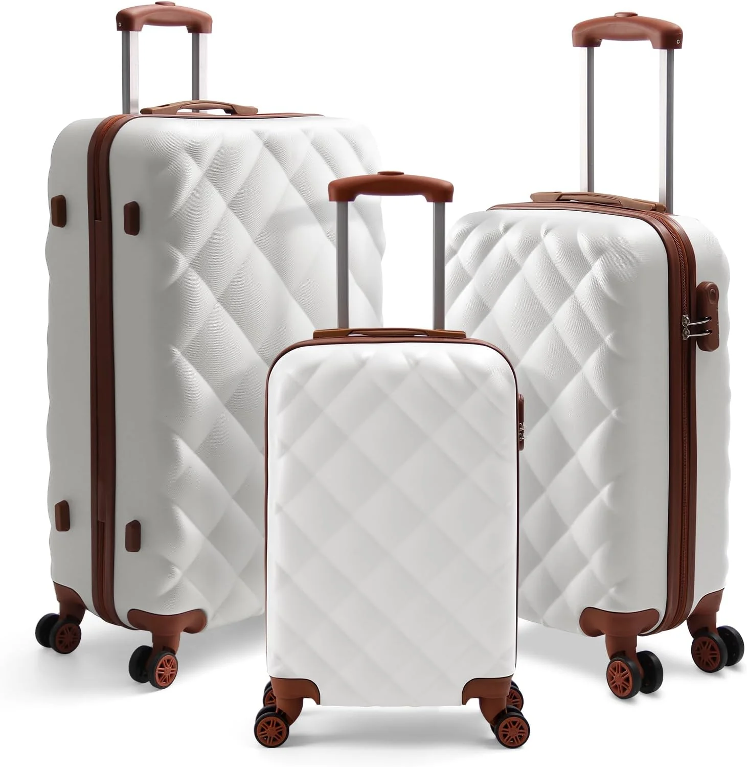 3 Teilig Reisekoffer Kofferset HOMELUX Hartschale ABS Leicht Trolley Rollkoffer Hartschalenkoffer Set - M-L-XL set - Image 10