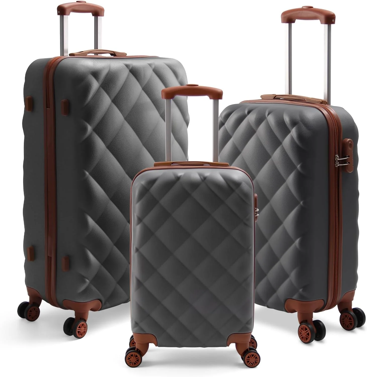 3 Teilig Reisekoffer Kofferset HOMELUX Hartschale ABS Leicht Trolley Rollkoffer Hartschalenkoffer Set - M-L-XL set - Image 11