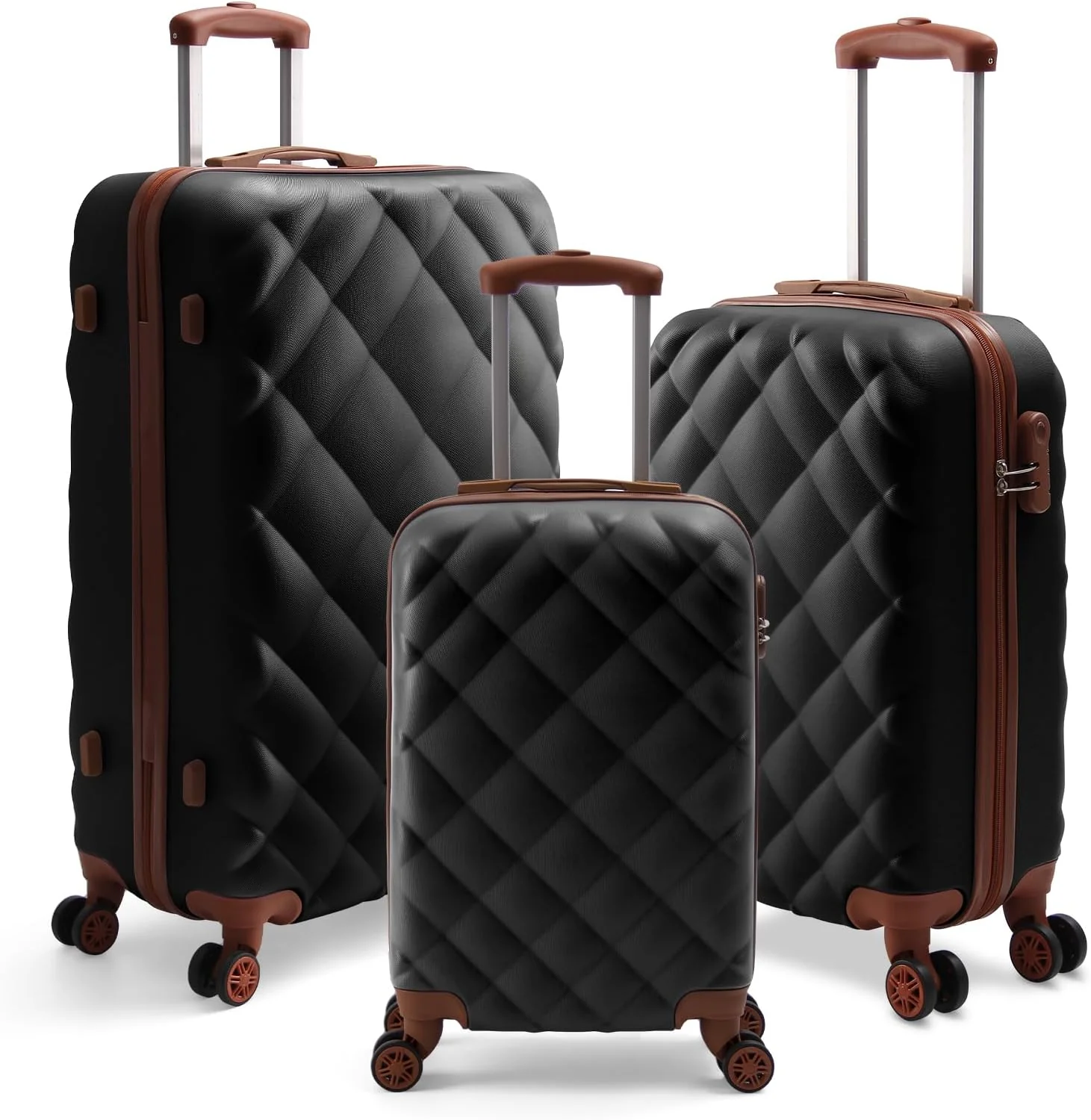 3 Teilig Reisekoffer Kofferset HOMELUX Hartschale ABS Leicht Trolley Rollkoffer Hartschalenkoffer Set - M-L-XL set - Image 12