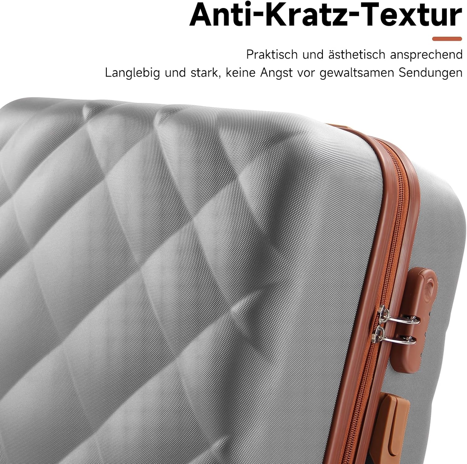 3 Teilig Reisekoffer Kofferset HOMELUX Hartschale ABS Leicht Trolley Rollkoffer Hartschalenkoffer Set - M-L-XL set - Image 4