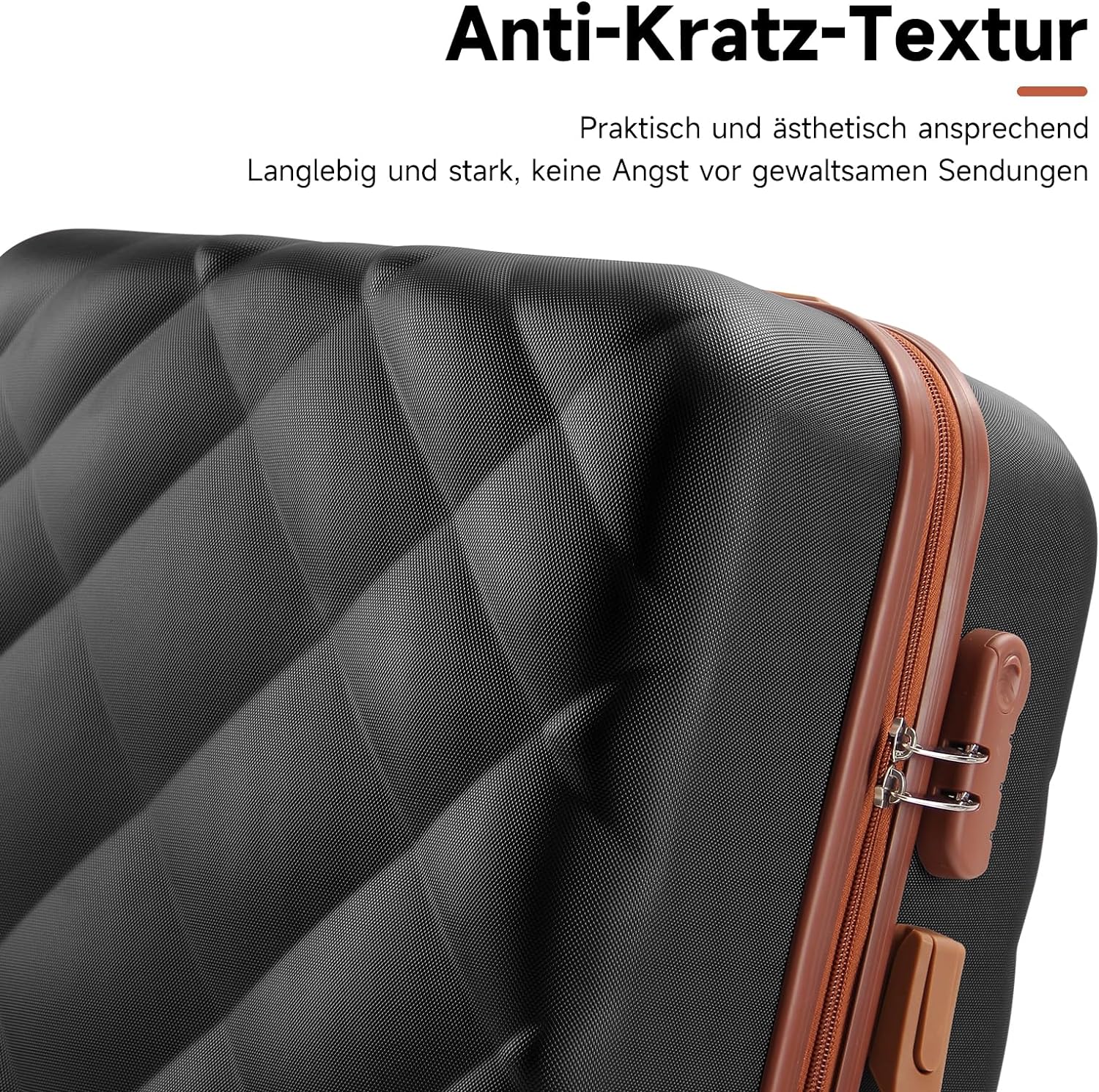 3 Teilig Reisekoffer Kofferset HOMELUX Hartschale ABS Leicht Trolley Rollkoffer Hartschalenkoffer Set - M-L-XL set - Image 8