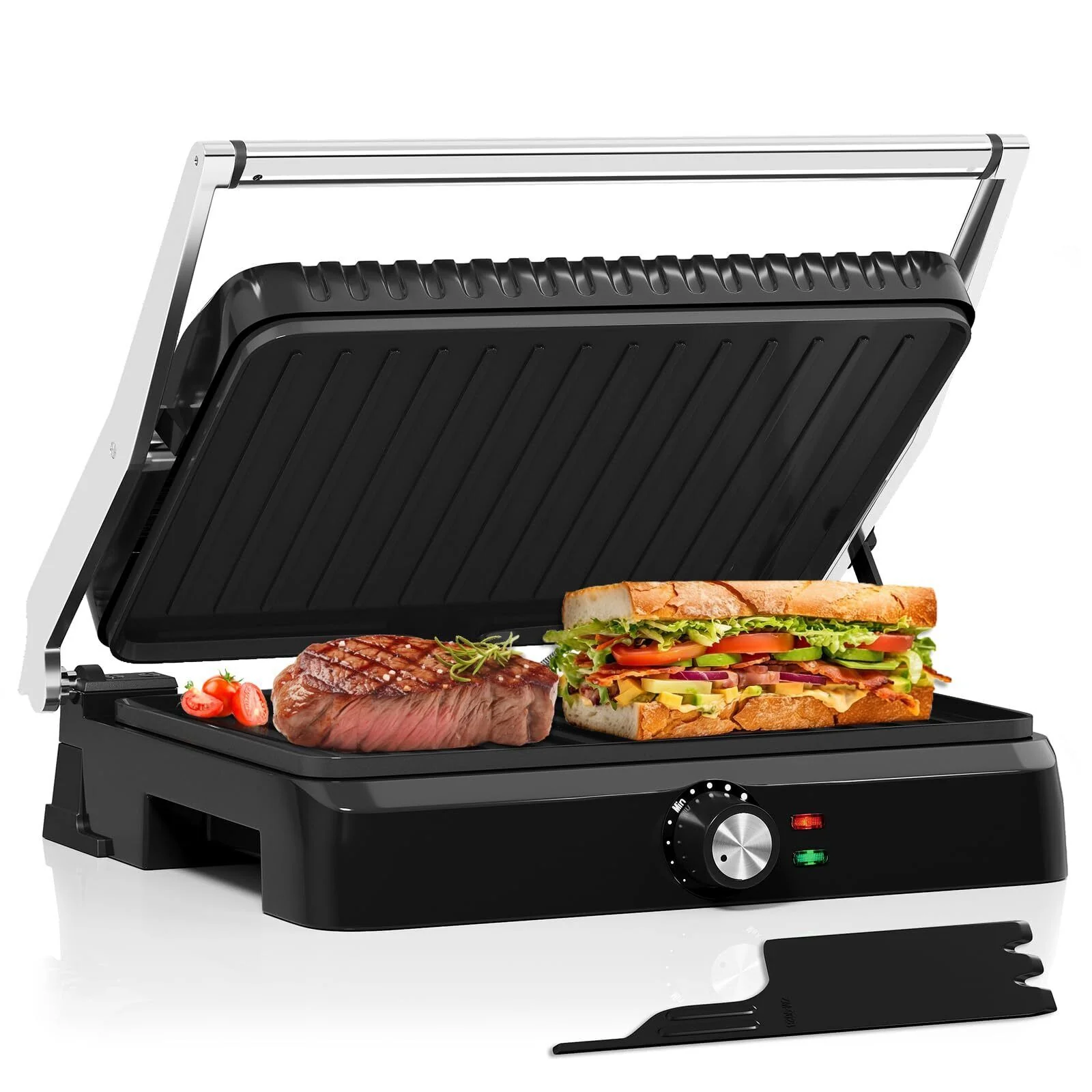Kontaktgrill Sandwichmaker Panini Grill 2200W Toaster HOMELUX 34x23CM 3-in-1 Multifunktionsgrill für Paninis, Steaks, Sandwiches - Image 17