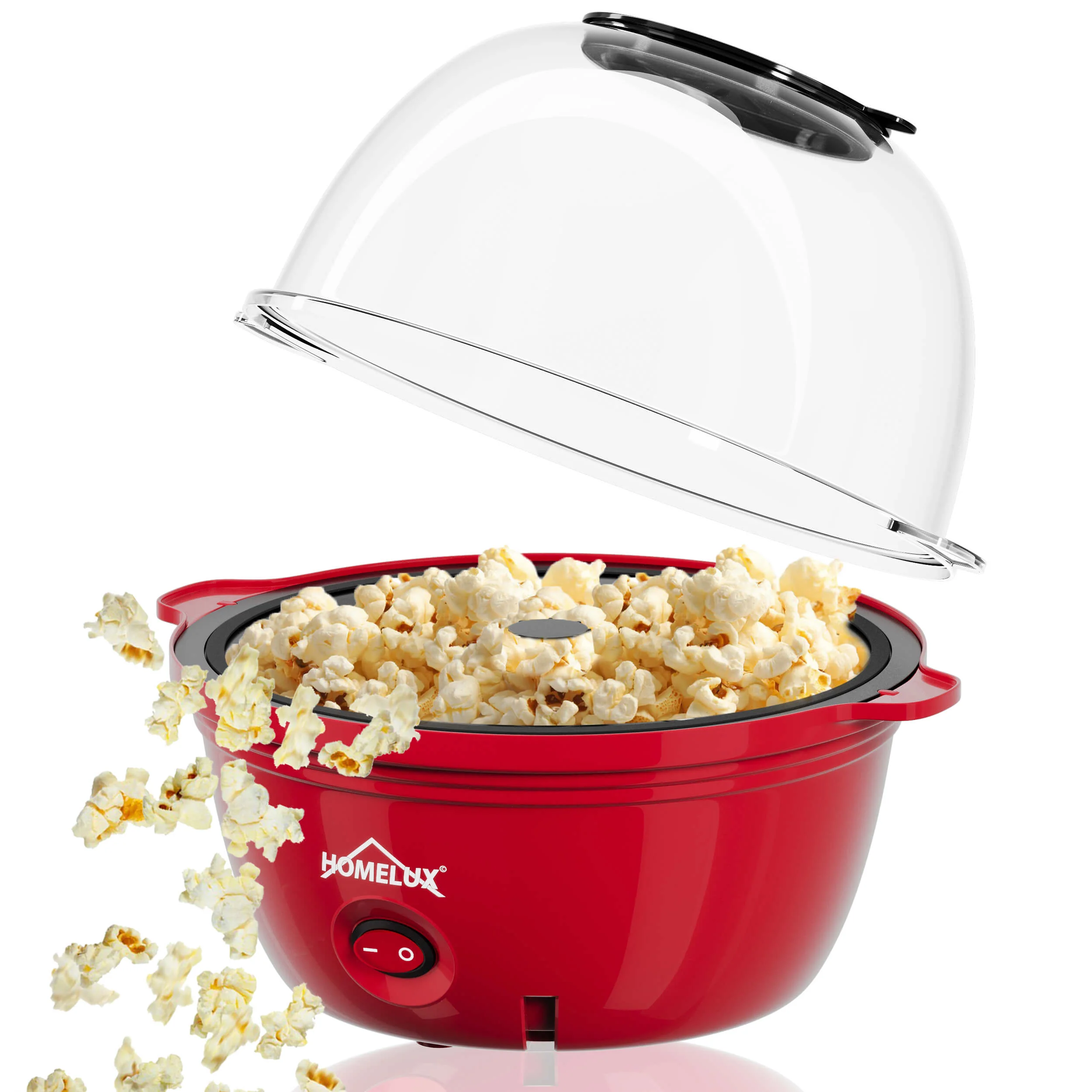 HOMELUX Popcornmaschine 450W, schnelles & fettfreies Popcorn in 3 Min, Antihaft, leicht zu reinigen, ideal für Zuhause - Image 3