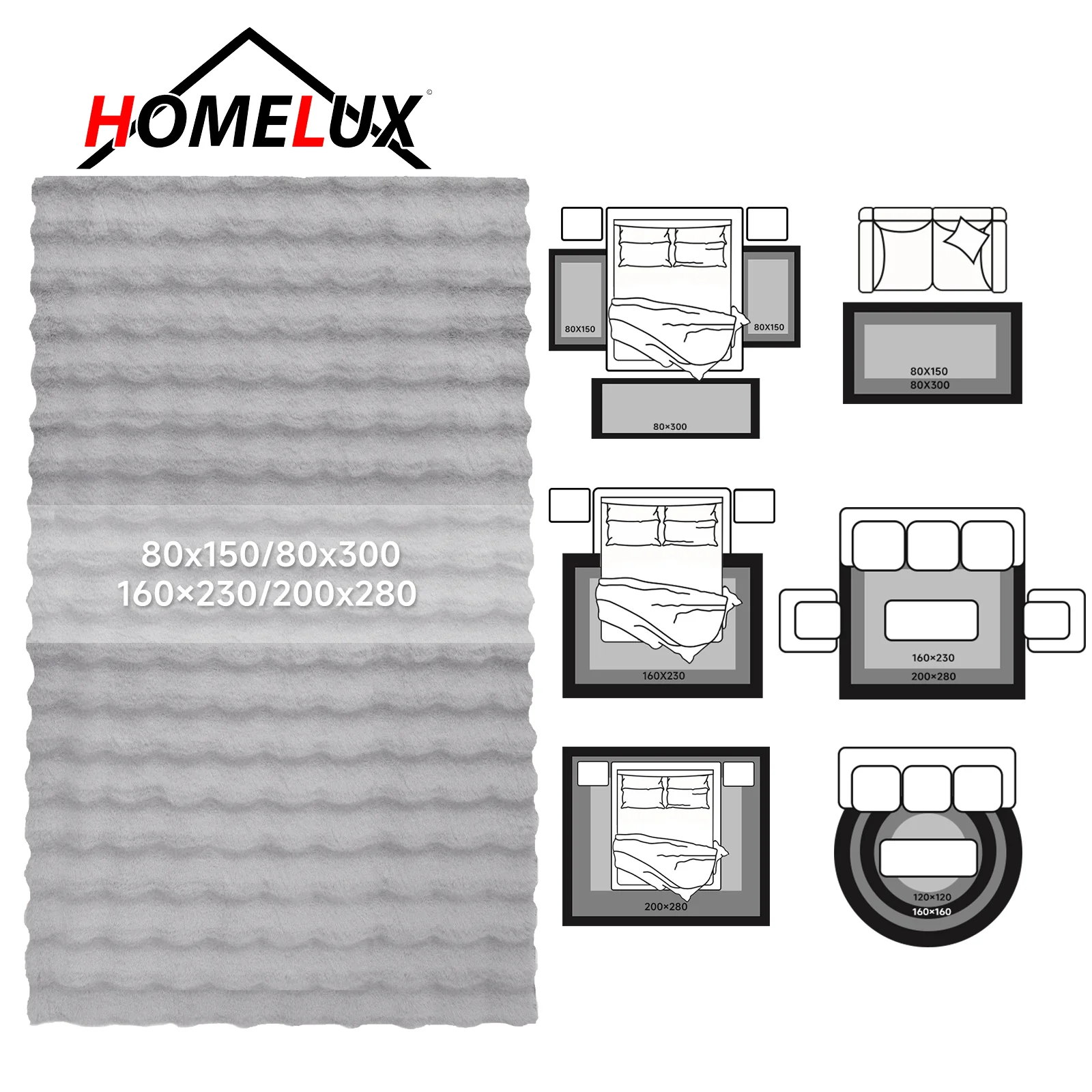 HOMELUX Superweicher Kunstfell Teppich, rutschfest & dekorativ. Idealer Hochflor für Wohnzimmer, Schlafzimmer & Fußbodenheizung geeignet - Image 4