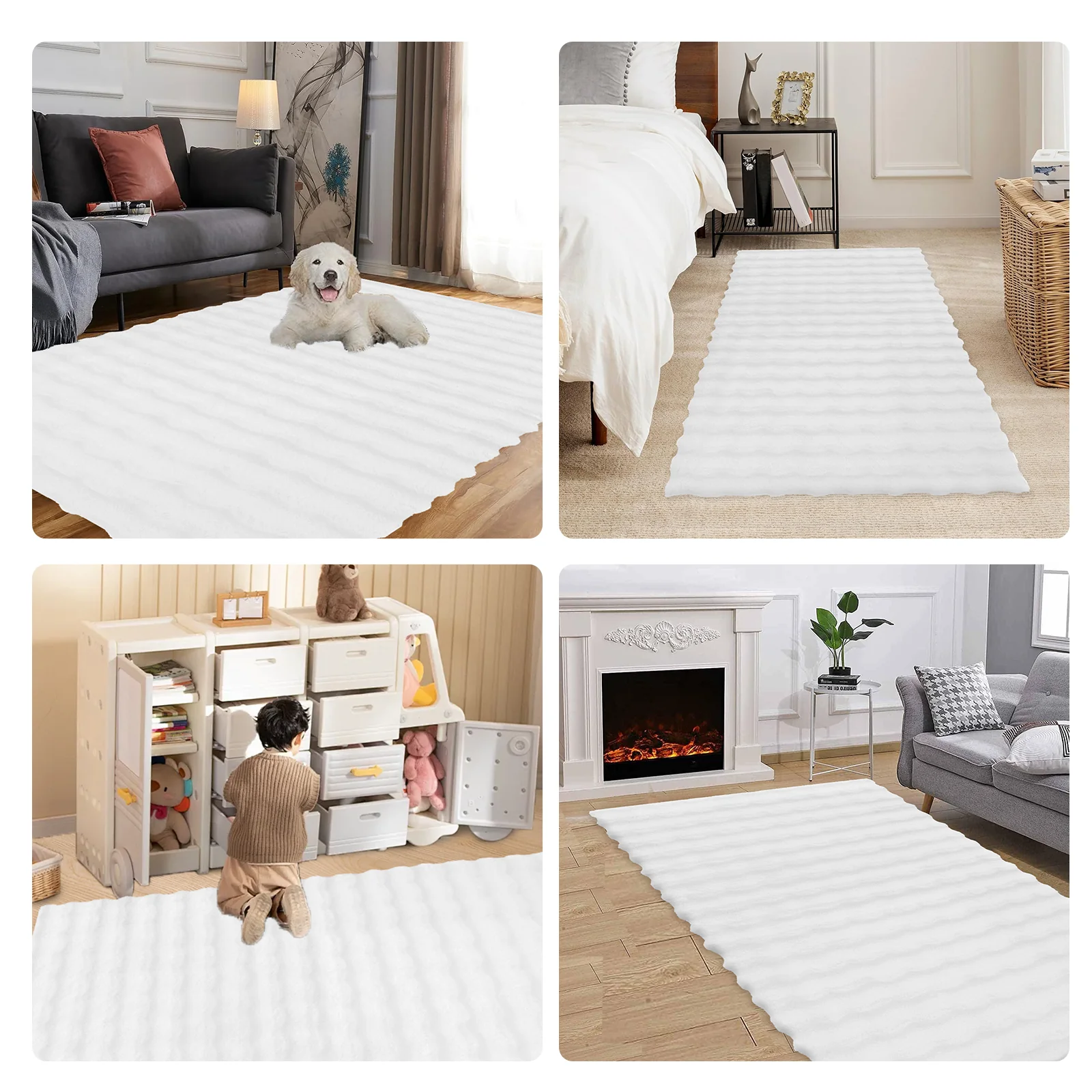 HOMELUX Superweicher Kunstfell Teppich, rutschfest & dekorativ. Idealer Hochflor für Wohnzimmer, Schlafzimmer & Fußbodenheizung geeignet - Image 8