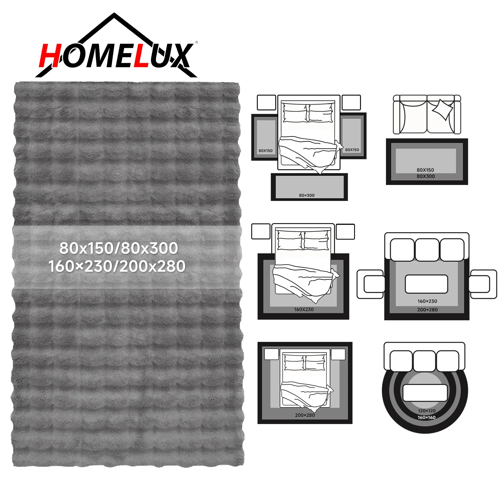 HOMELUX Superweicher Kunstfell Teppich, rutschfest & dekorativ. Idealer Hochflor für Wohnzimmer, Schlafzimmer & Fußbodenheizung geeignet - Image 9