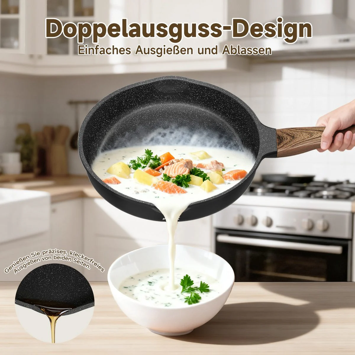 HOMELUX Topf-Set 8-teiliges Induktions-Topfset aus Aluminiumguss mit Deckeln - Image 9