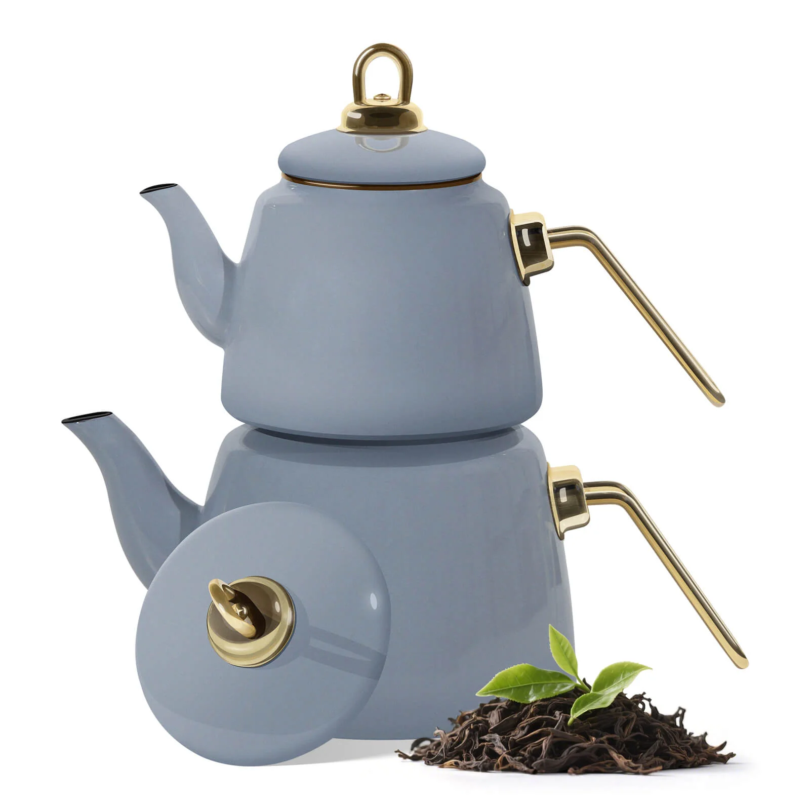 Homelux Türkische Teekanne 2L+1L, Emaille Wasserkessel Set, Induktionsgeeignet, Teekocher für alle Herdarten - Image 10