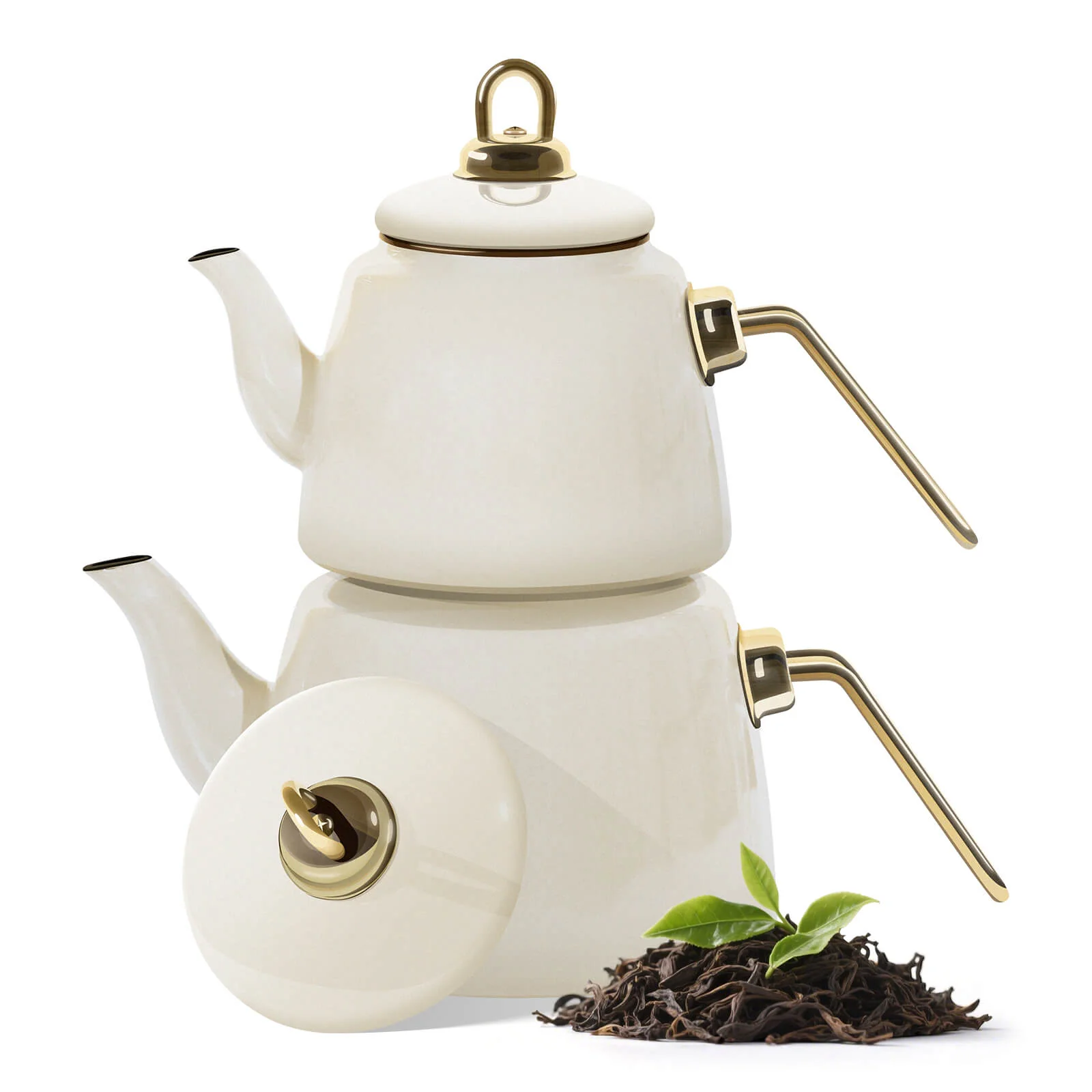 Homelux Türkische Teekanne 2L+1L, Emaille Wasserkessel Set, Induktionsgeeignet, Teekocher für alle Herdarten - Image 9
