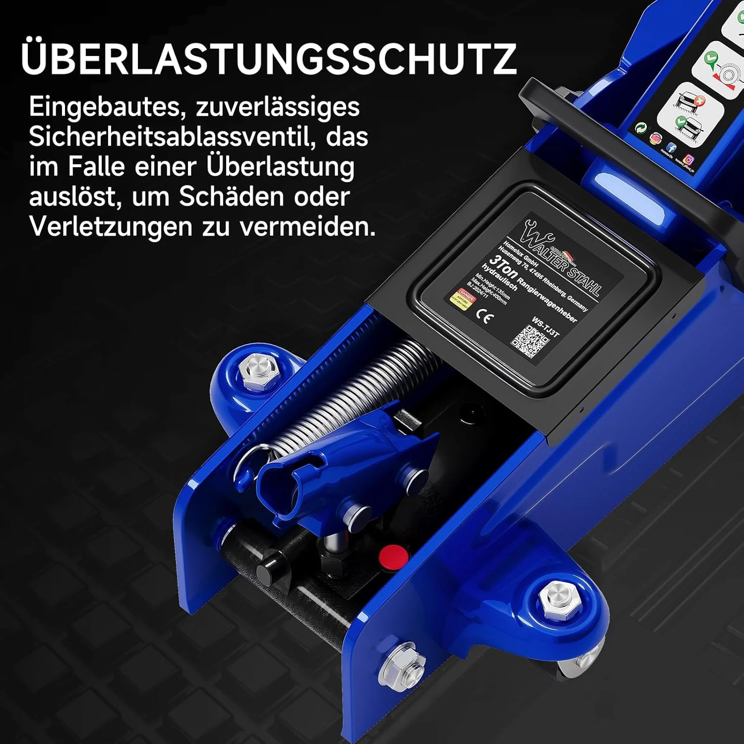 Hydraulischer Wagenheber 3T mit Gummiauflage – Der praktische Helfer in der Werkstatt - Image 7