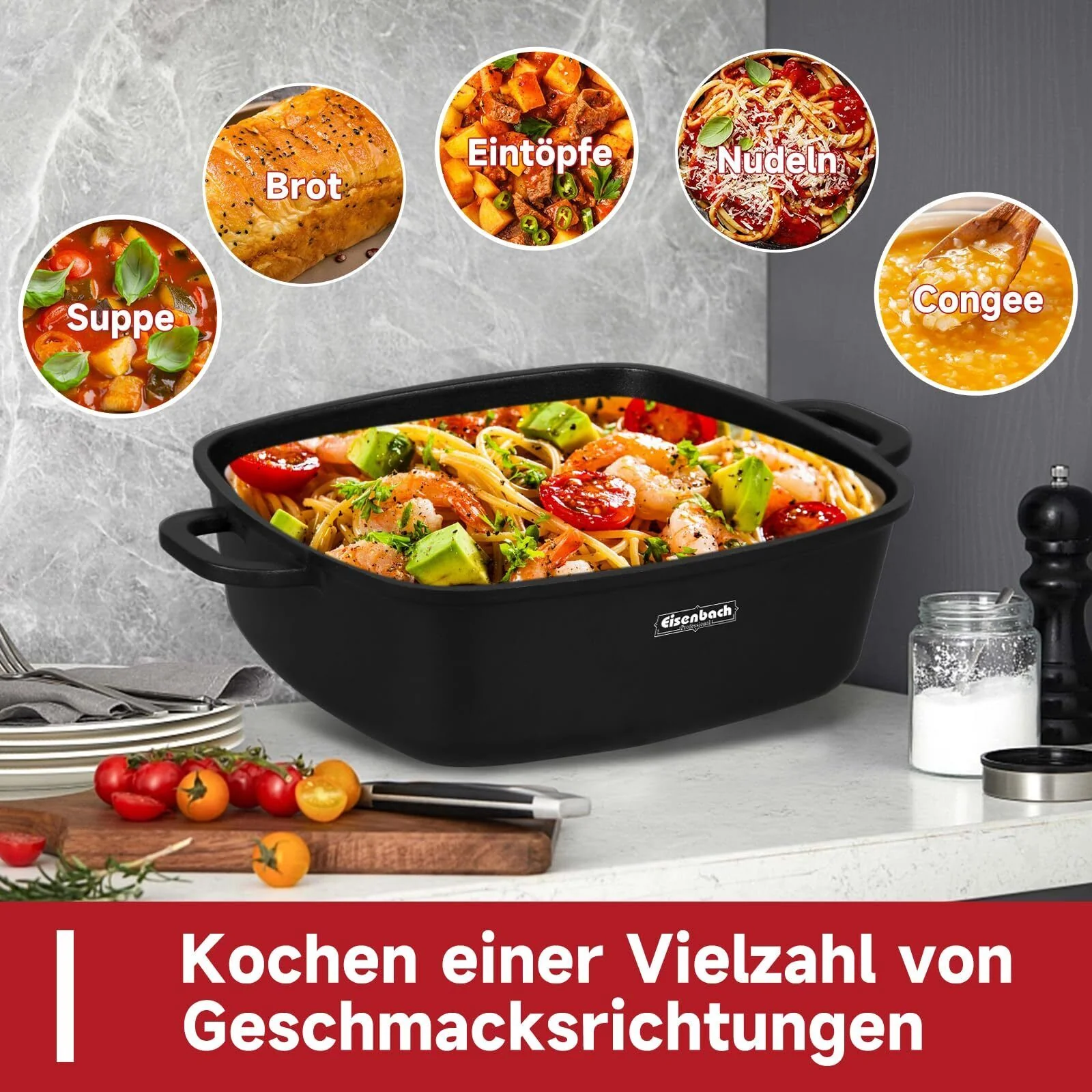 Topf Induktion Töpfe mit Glasdeckel Kochtöpfe für Induktion, mit Antihaft-Beschichtung, Spülmaschinenfest, Suppentopf - Image 5