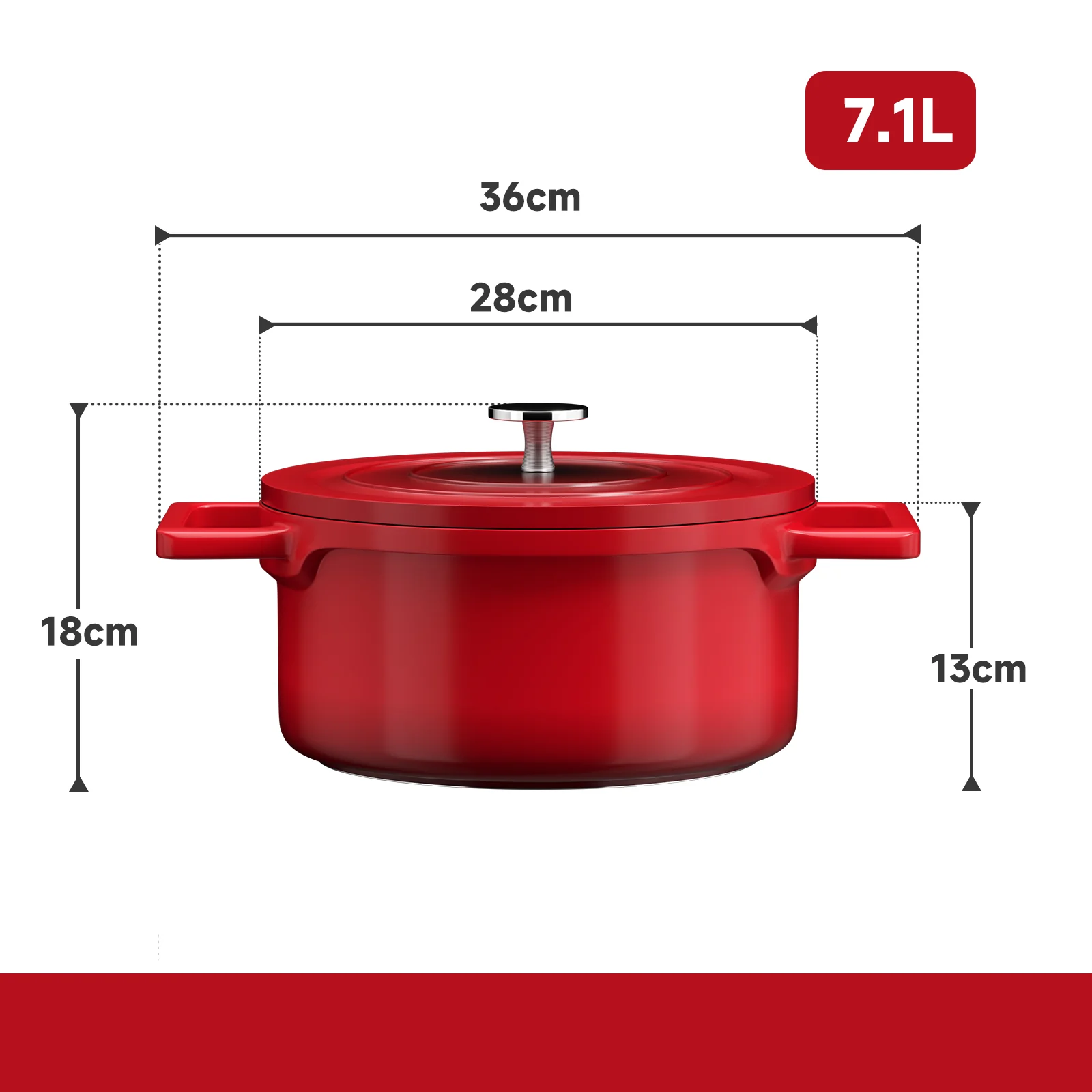 Kochtopf Induktion 12/20/24/28cm Aluguss Topf mit Antihaftbeschichtung - Image 15