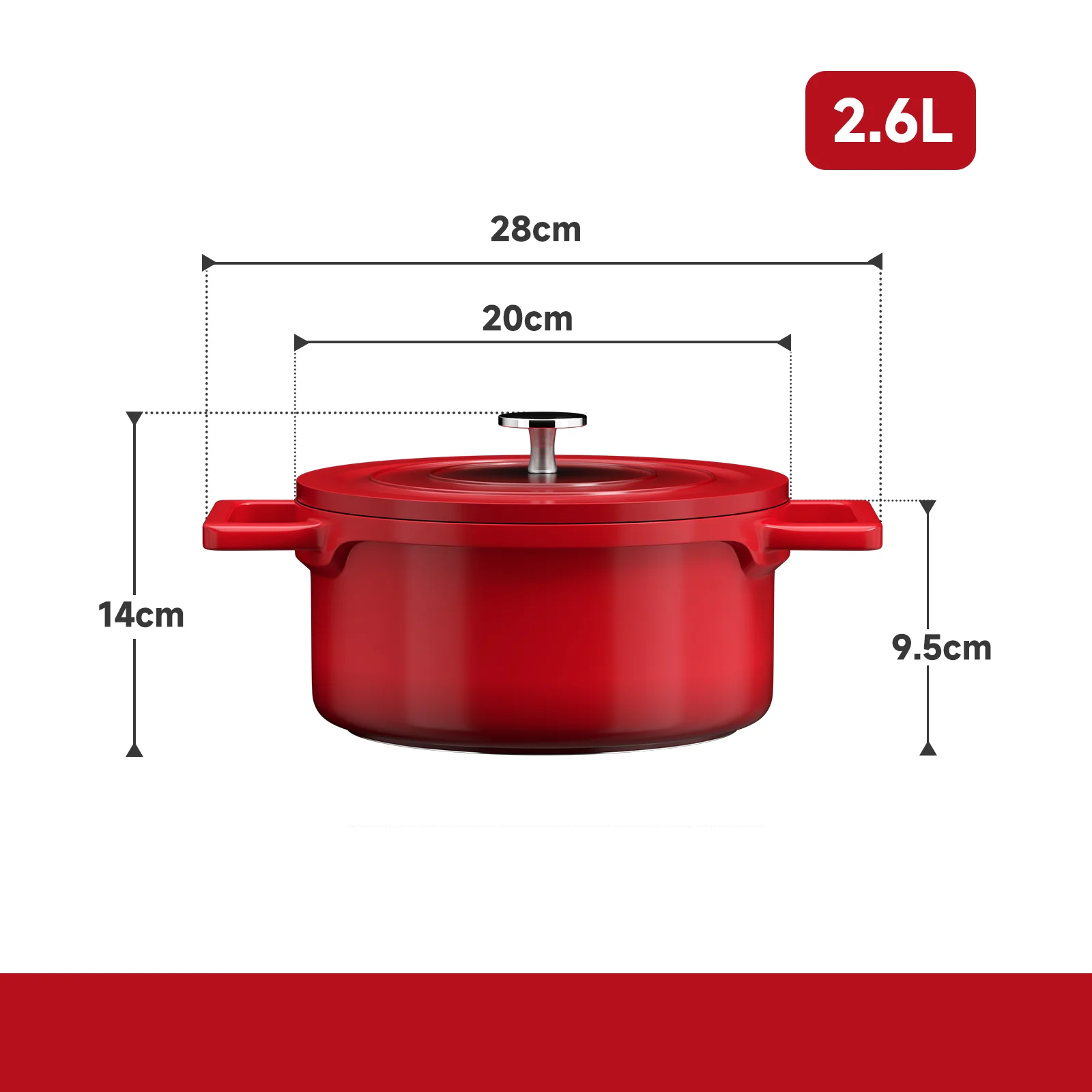 Kochtopf Induktion 12/20/24/28cm Aluguss Topf mit Antihaftbeschichtung - Image 9