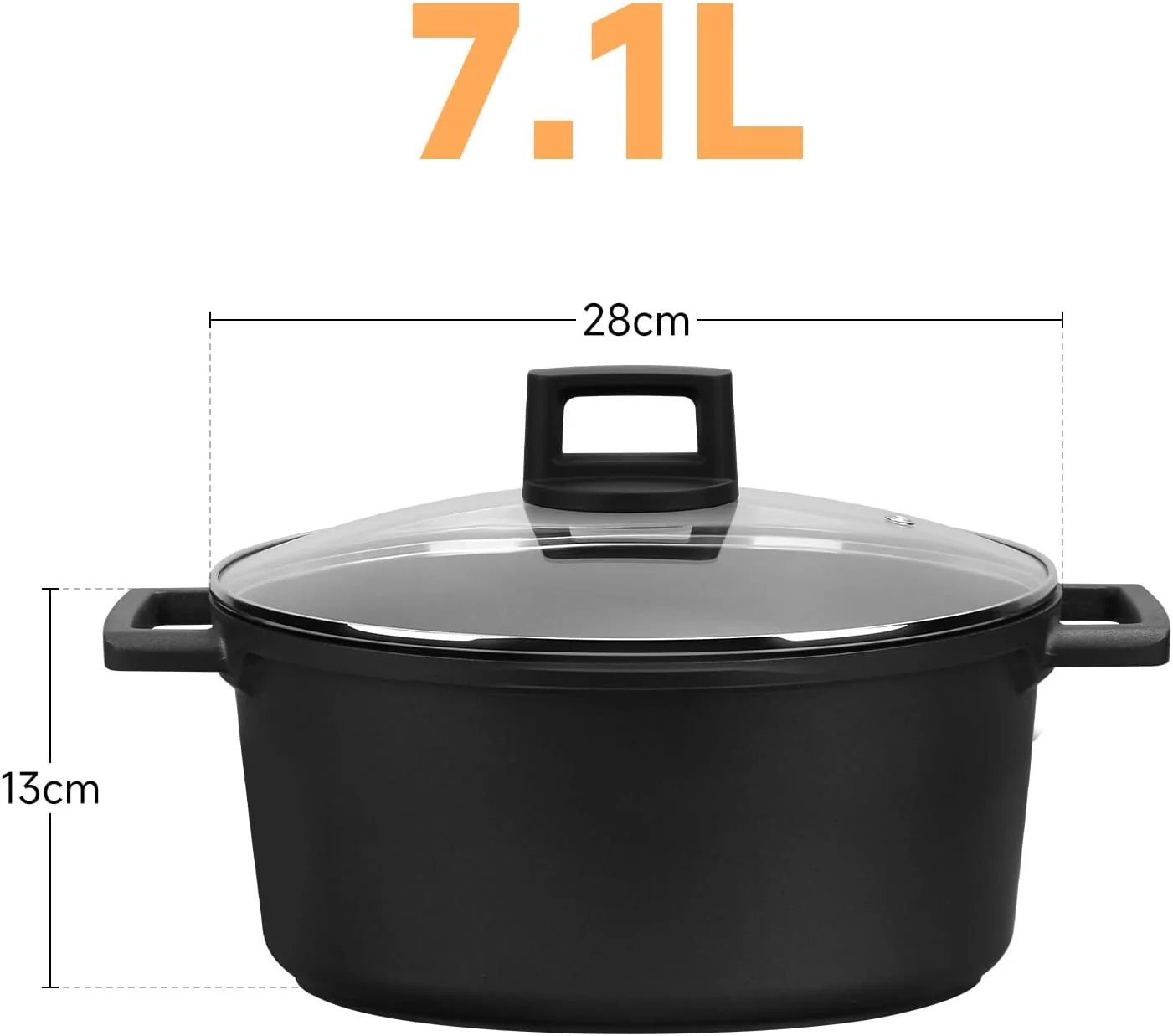 Kochtopf Induktion 20/24/28cm Topf mit Antihaftschicht, Bräter alle Herdarten - Image 10