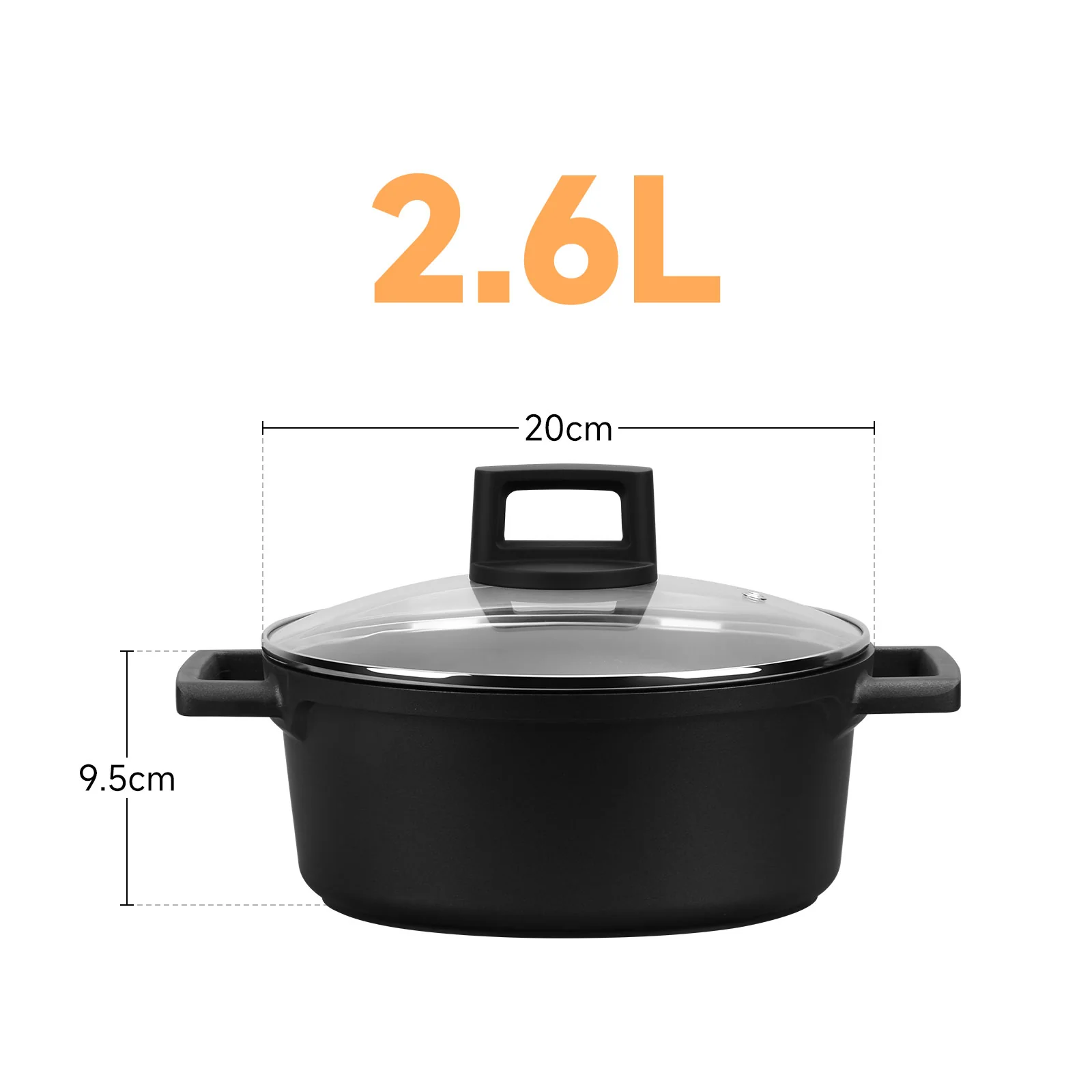 Kochtopf Induktion 20/24/28cm Topf mit Antihaftschicht, Bräter alle Herdarten - Image 8