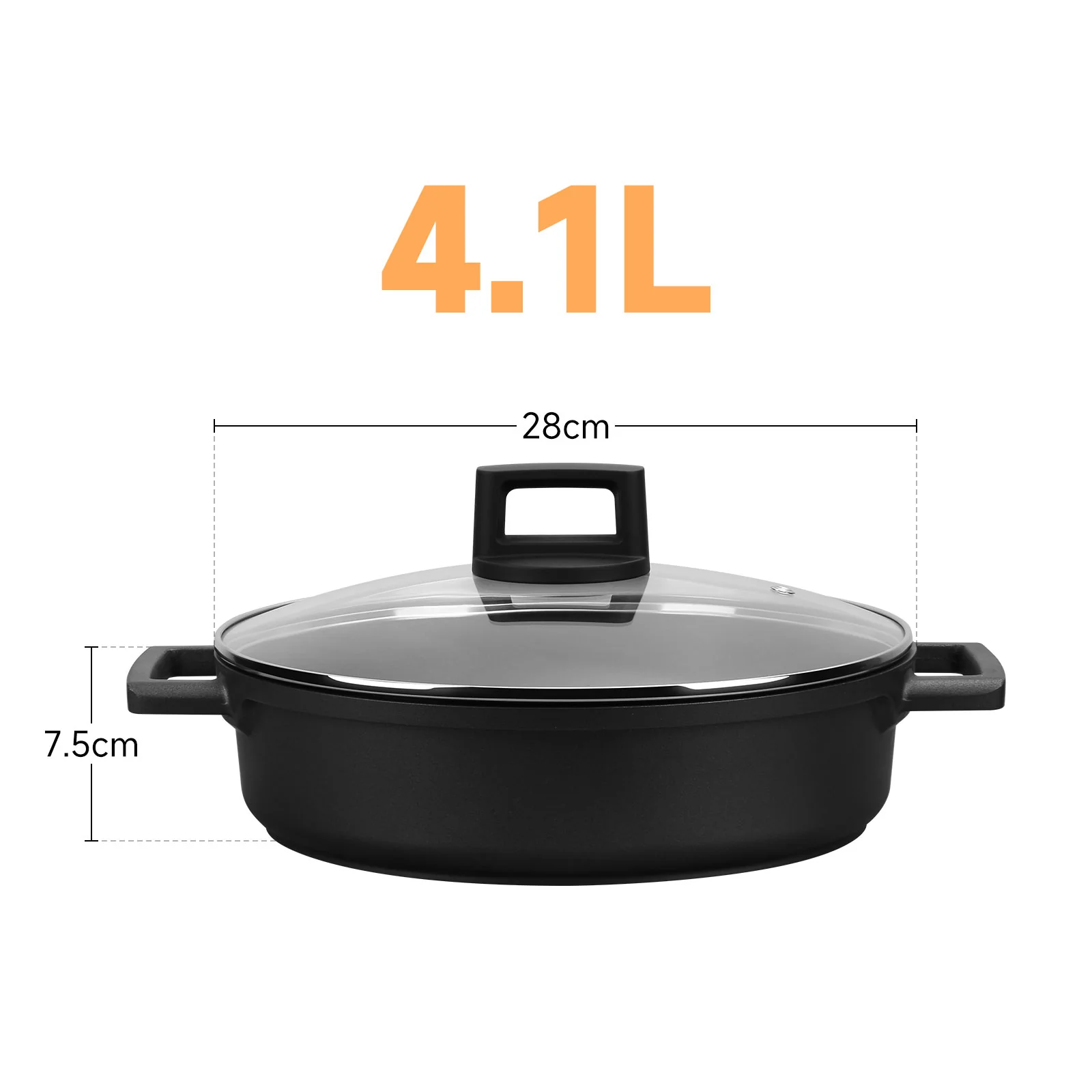 Kochtopf Induktion 20/24/28cm Topf mit Antihaftschicht, Bräter alle Herdarten - Image 9