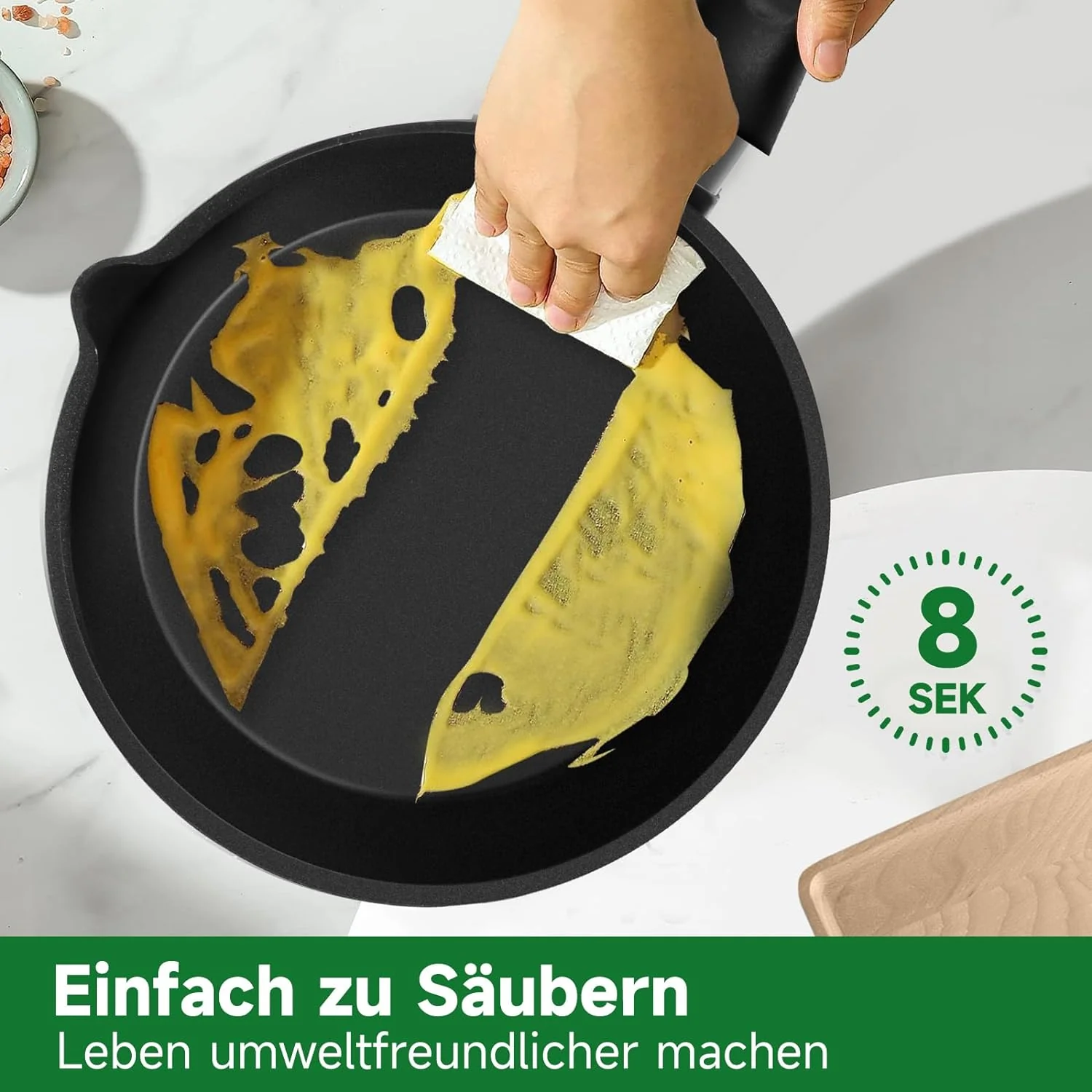 Hochwertiges 3-teiliges Induktions-Topfset – Antihaftbeschichtet, mit Glasdeckel & Ausgießer, für alle Herdarten, ideal für Milch, Soßen & Desserts - Image 7