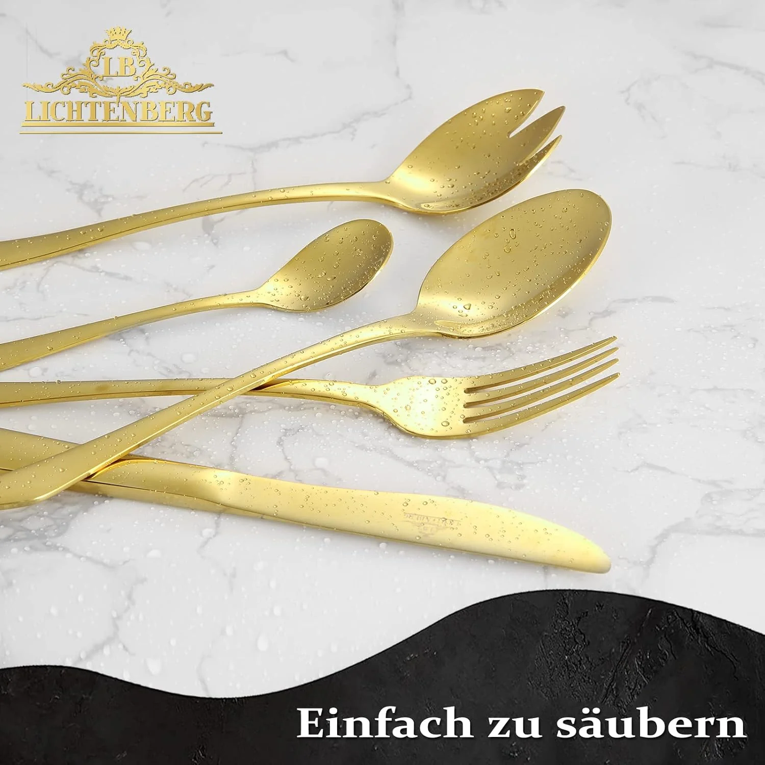 72-teiliges Besteckset aus glänzendem 18/10-Edelstahl für 12 Personen. Spülmaschinenfest & langlebig. Perfekt für jede Gelegenheit - Image 5
