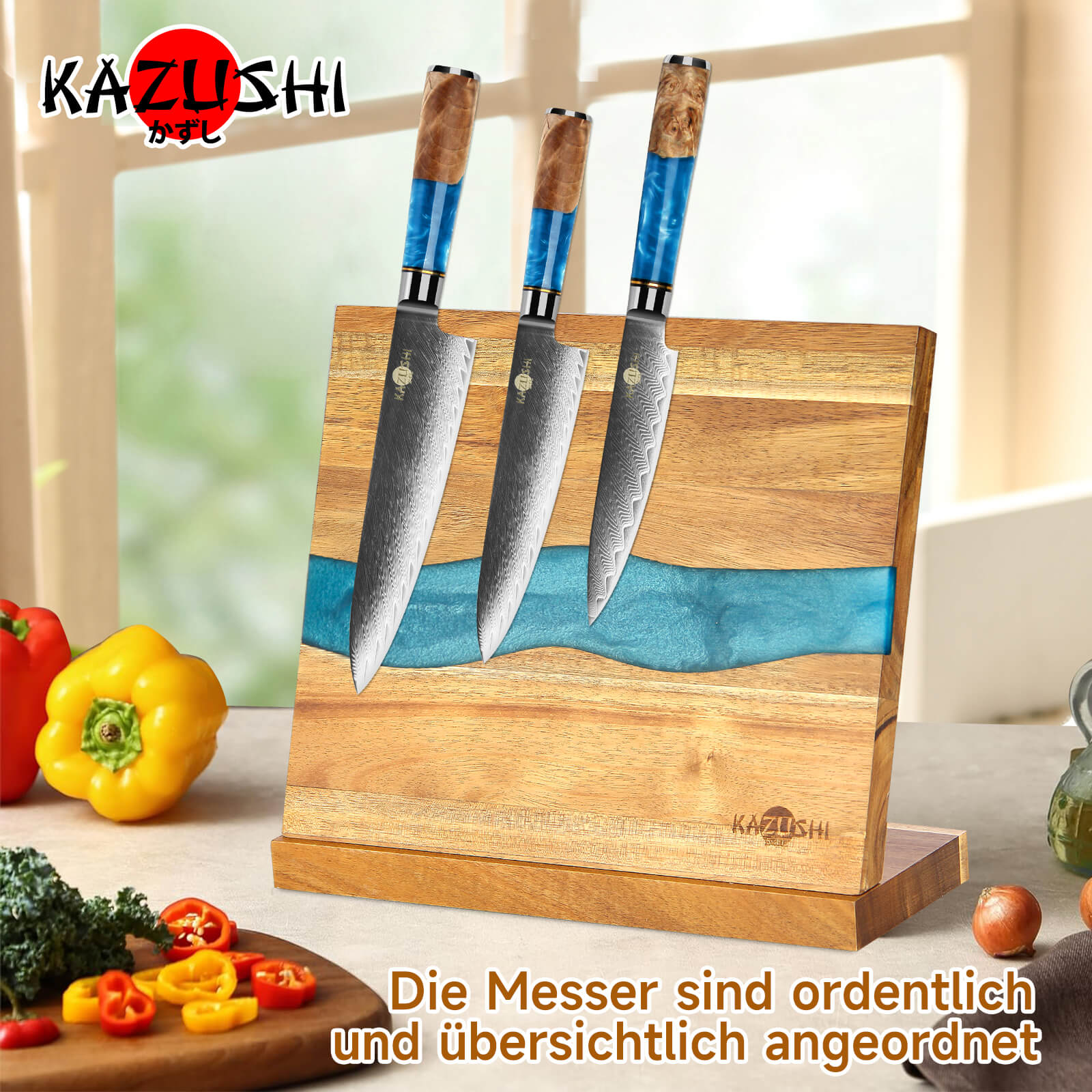 Messerblock Magnetisch, 26x22,5cm, Messerhalter zur sicheren, sauberen und ordentlichen Aufbewahrung von Messern, stabiler Messerblock - Image 3
