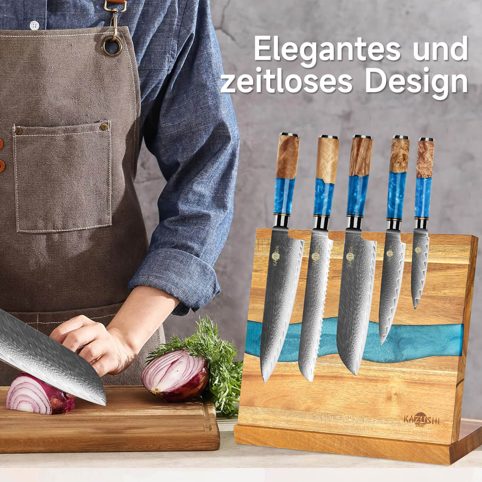 Messerblock Magnetisch, 26x22,5cm, Messerhalter zur sicheren, sauberen und ordentlichen Aufbewahrung von Messern, stabiler Messerblock - Image 5
