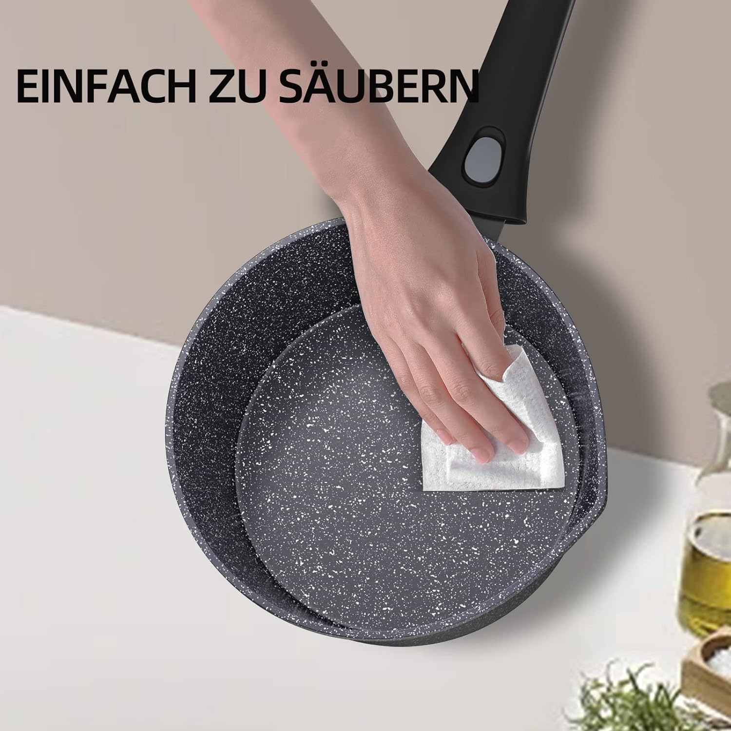 HOMELUX Antihaft-Milchtopf Induktion Kleiner Stieltopf mit Ausguss & abnehmbarem Griff Alu-Stielkasserolle beschichtet - Image 11