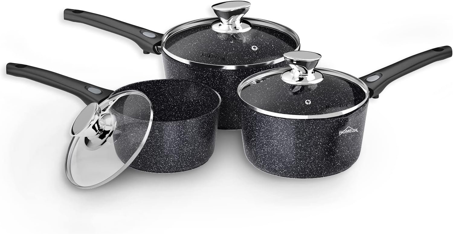 HOMELUX Antihaft-Milchtopf Induktion Kleiner Stieltopf mit Ausguss & abnehmbarem Griff Alu-Stielkasserolle beschichtet - Image 9