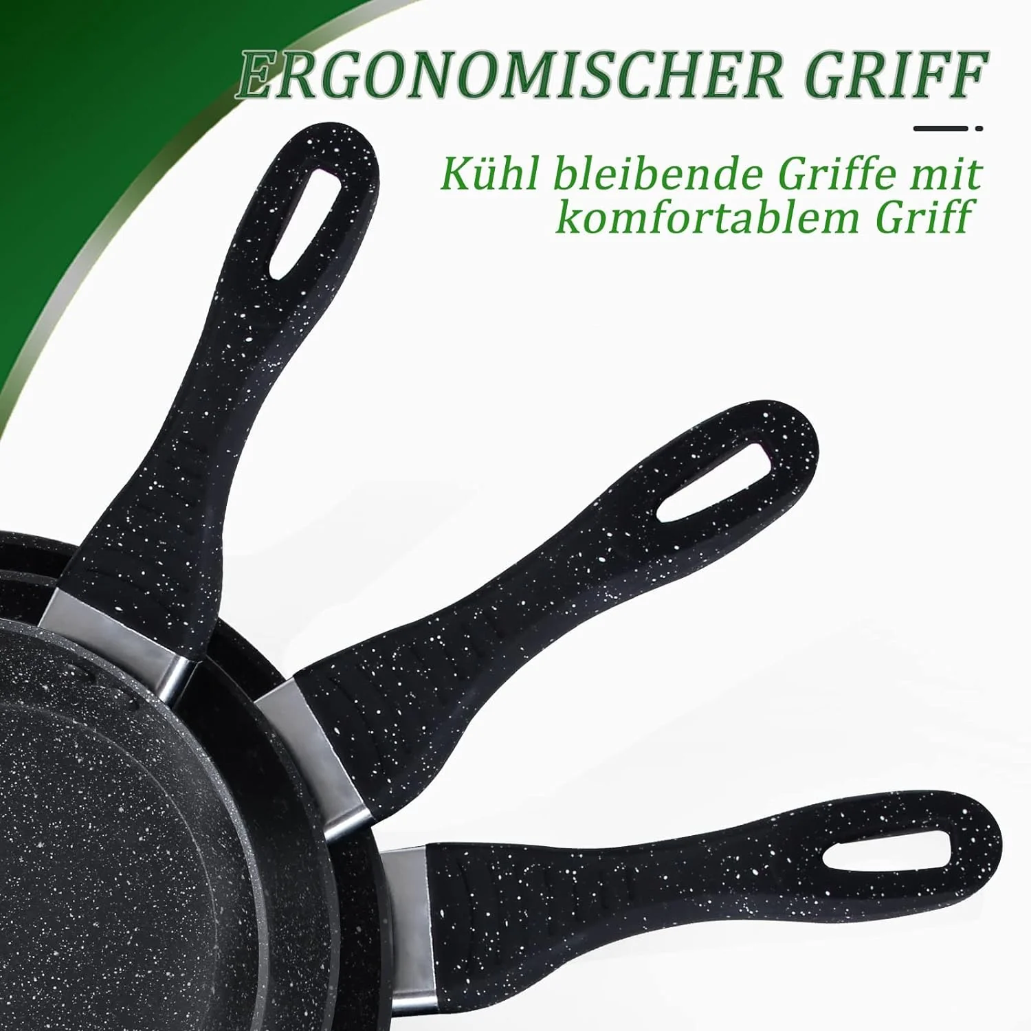 3-teiliges Pfannenset, Pfanne 20 / 24 / 28 cm,Bratpfanne,Pfannen,beschichtete Pfanne,Scheffler Pfanne Induktion mit Antihaft-Beschichtung,geeignet - Image 5