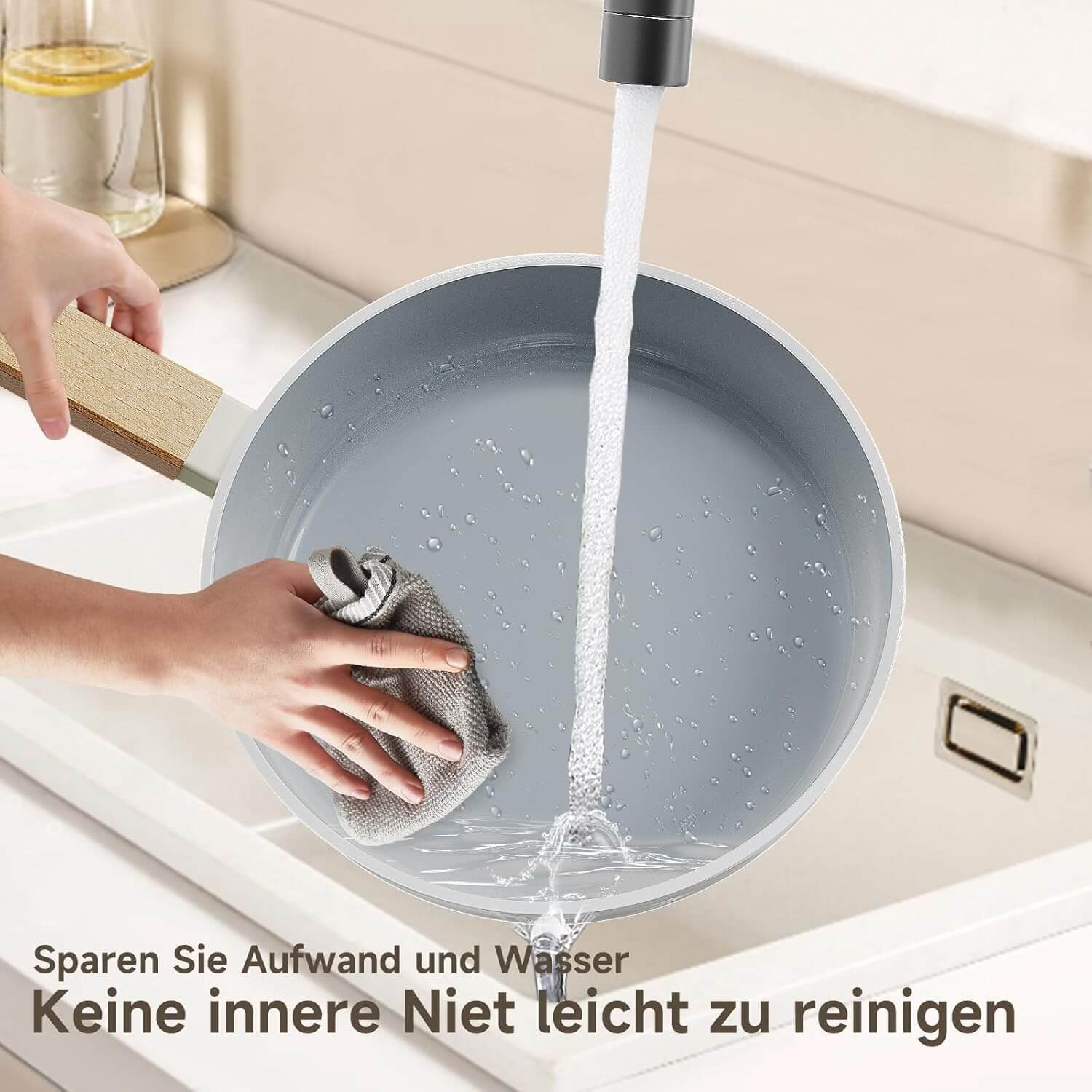 Pfannen-Set Pfanne Ø20/24/28 cm Bratpfanne Antihaftbeschichtung Pfanne Induktion geeignet für alle Herdarten - Image 16
