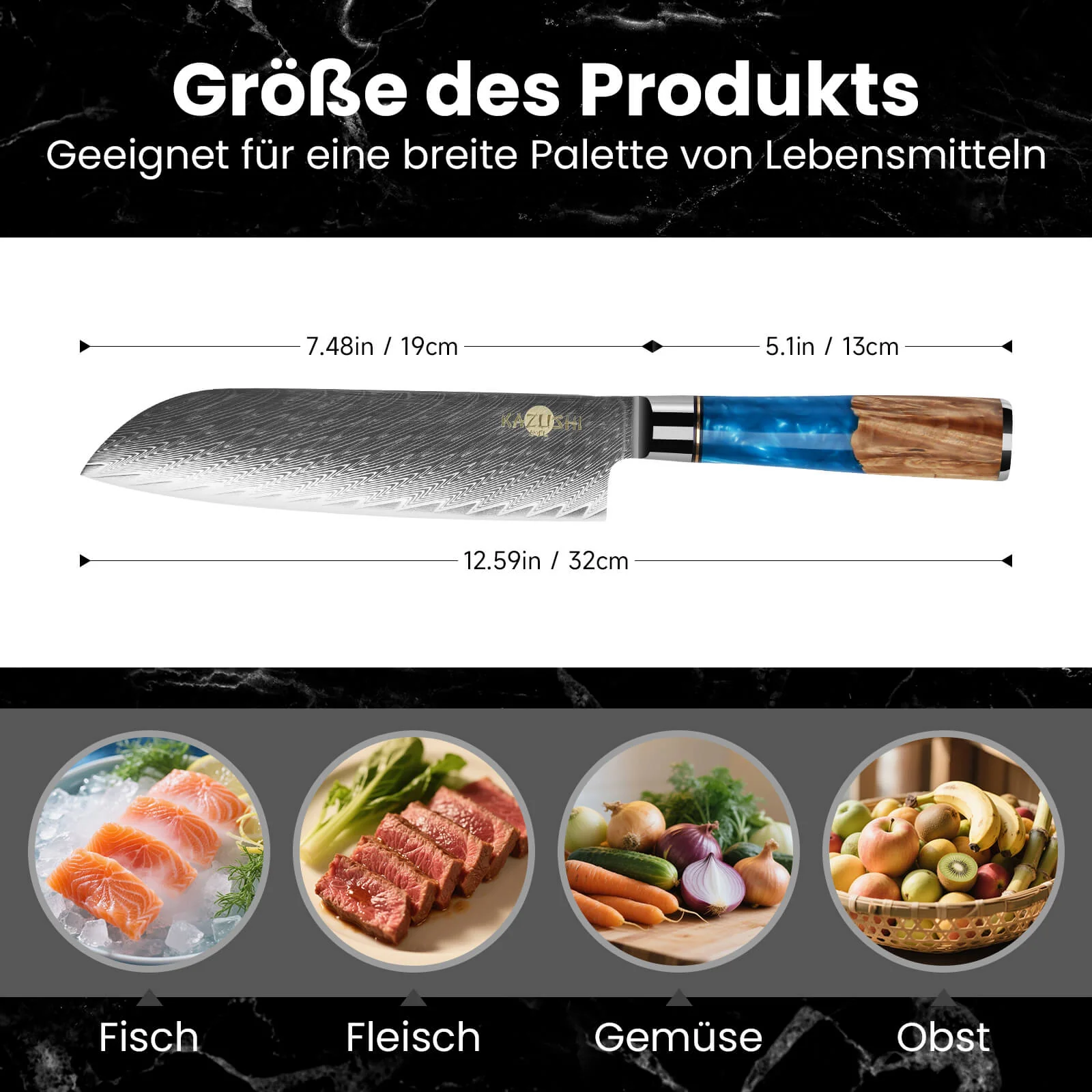 Professionelles 7-Zoll-Santoku-Kochmesser aus Hochkohlenstoffstahl – superscharf, ergonomisch, langlebig, ideal für präzises Schneiden - Image 3