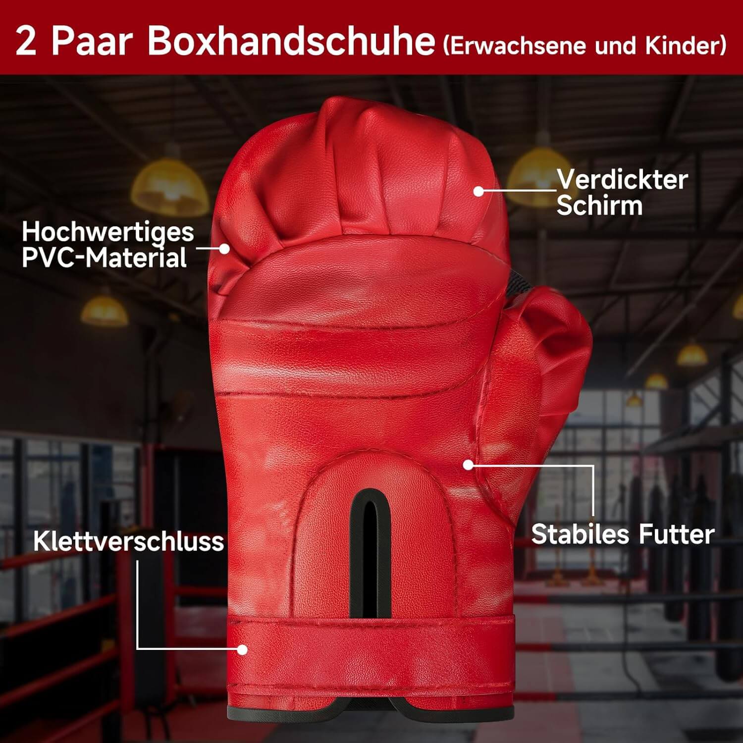 Punchingball Set mit Standbox, höhenverstellbar 121-145cm, Box Reflexball inkl. 1 Paar Handschuhe & Pumpe, Boxsport für Anfänger & Profis - Image 7